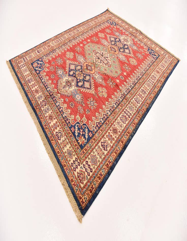 Detail image of 5' x 6' 6  Hand Knotted Kazak Oriental Rug