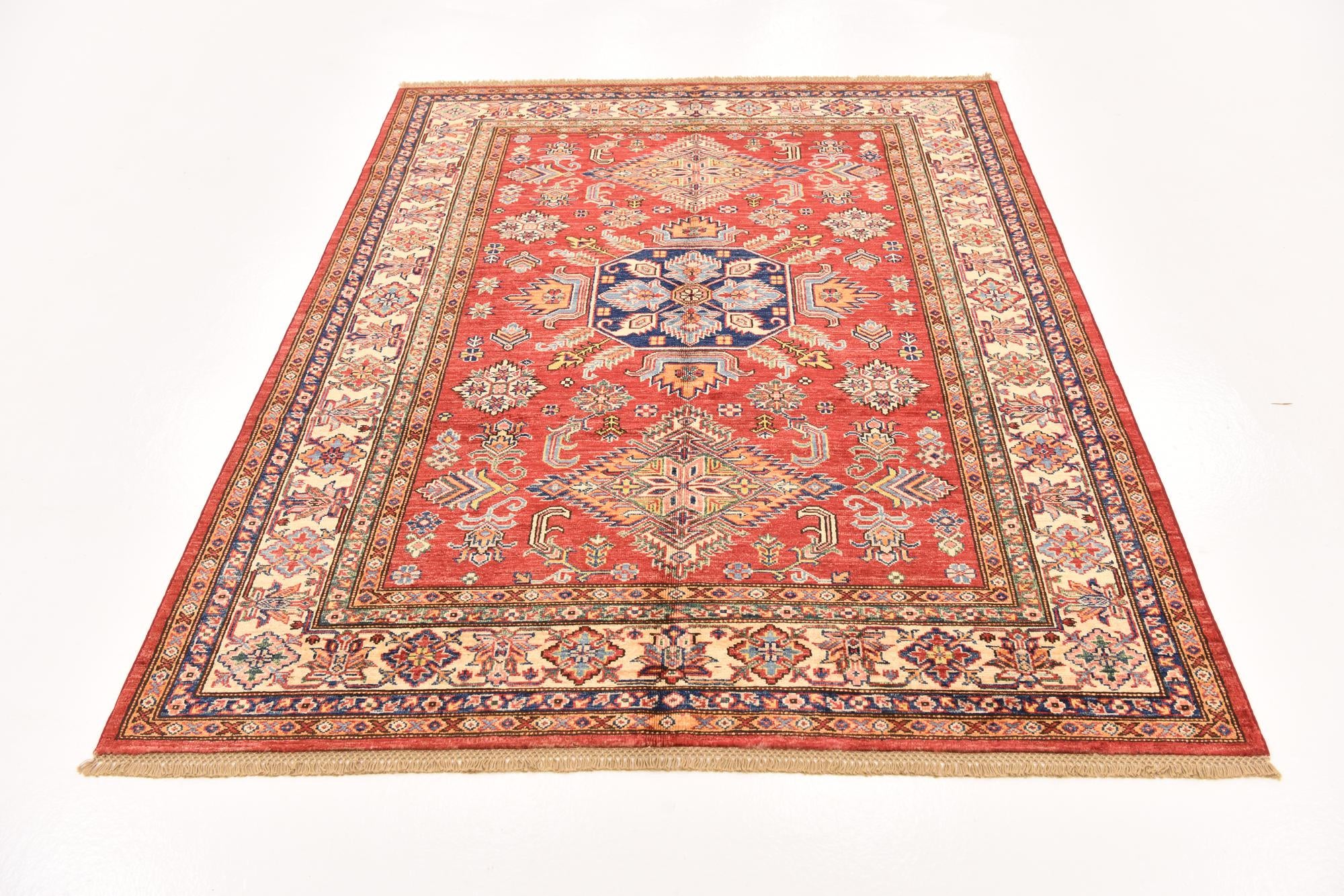 5' 2 x 6' 7 Hand Knotted Kazak Rug