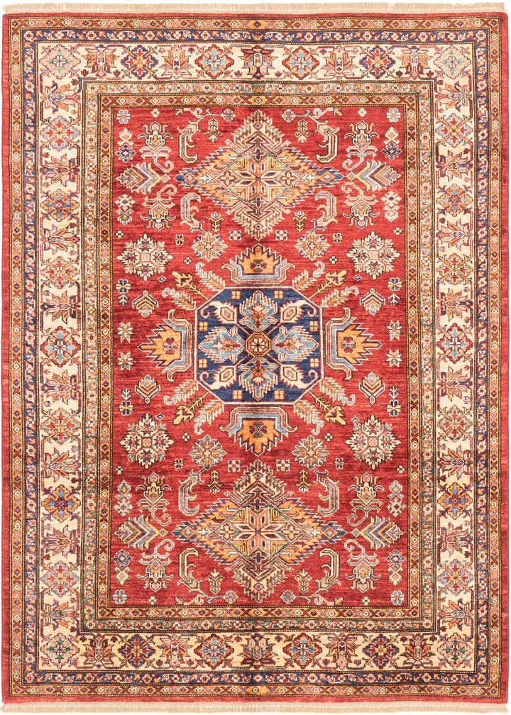 5' 2 x 6' 7 Hand Knotted Kazak Rug