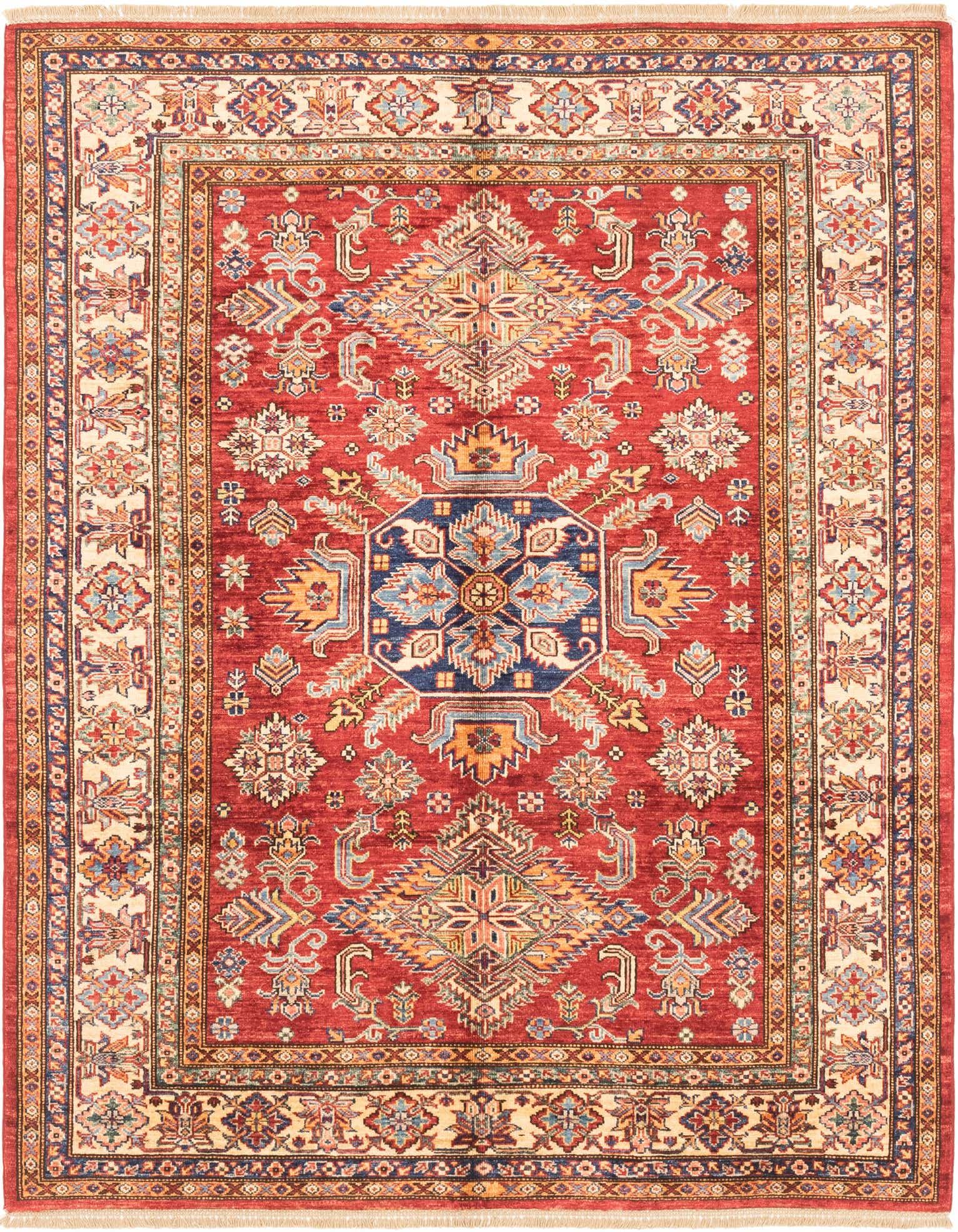 5' 2 x 6' 7 Hand Knotted Kazak Rug