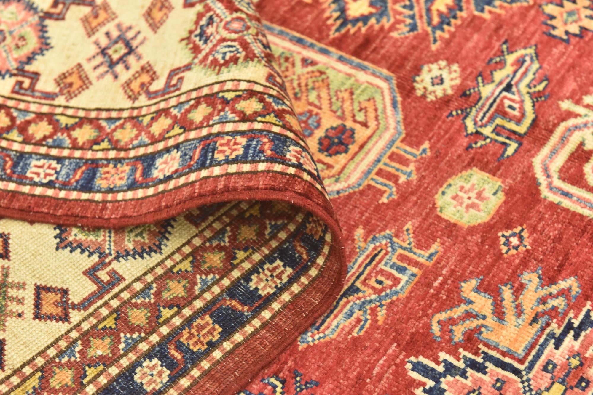 5' 8 x 7' 10 Hand Knotted Kazak Oriental Rug