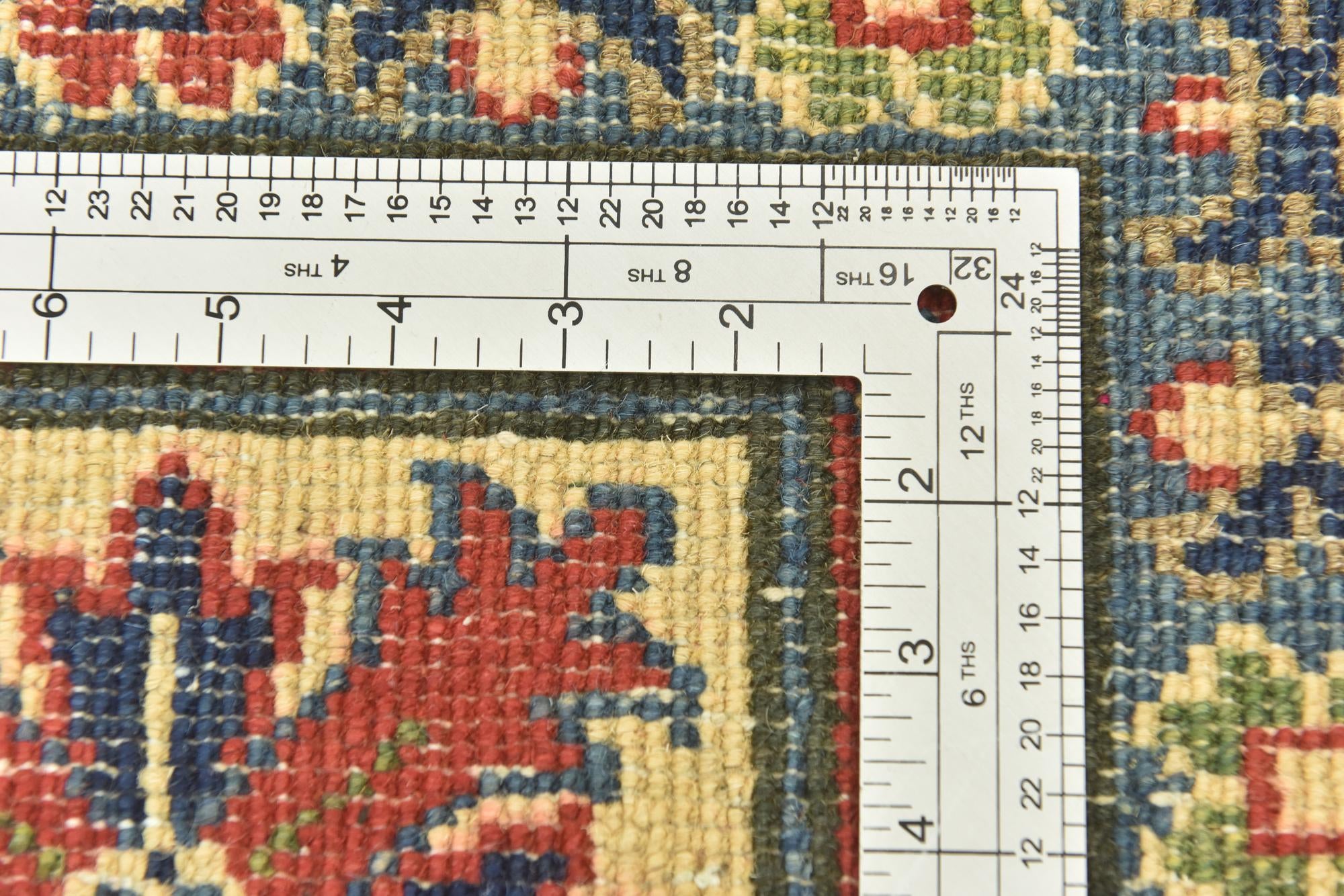 5' 9 x 8' 2 Hand Knotted Kazak Rug