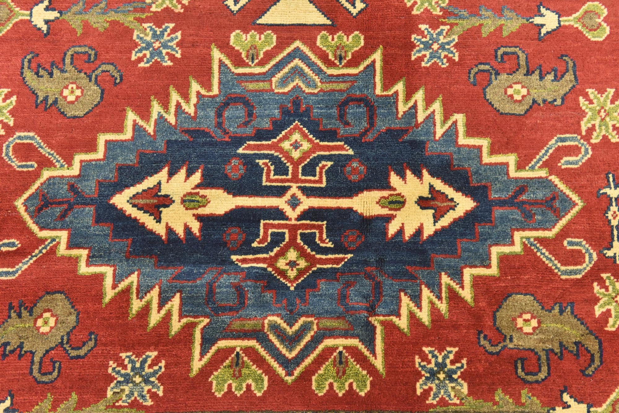 5' 9 x 8' 2 Hand Knotted Kazak Rug