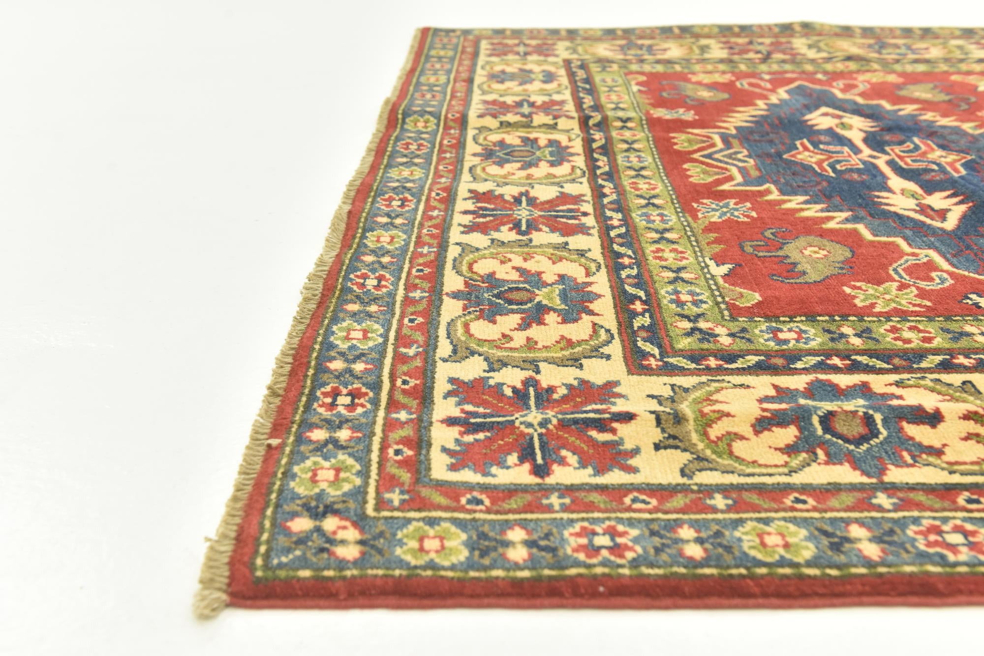 5' 9 x 8' 2 Hand Knotted Kazak Rug