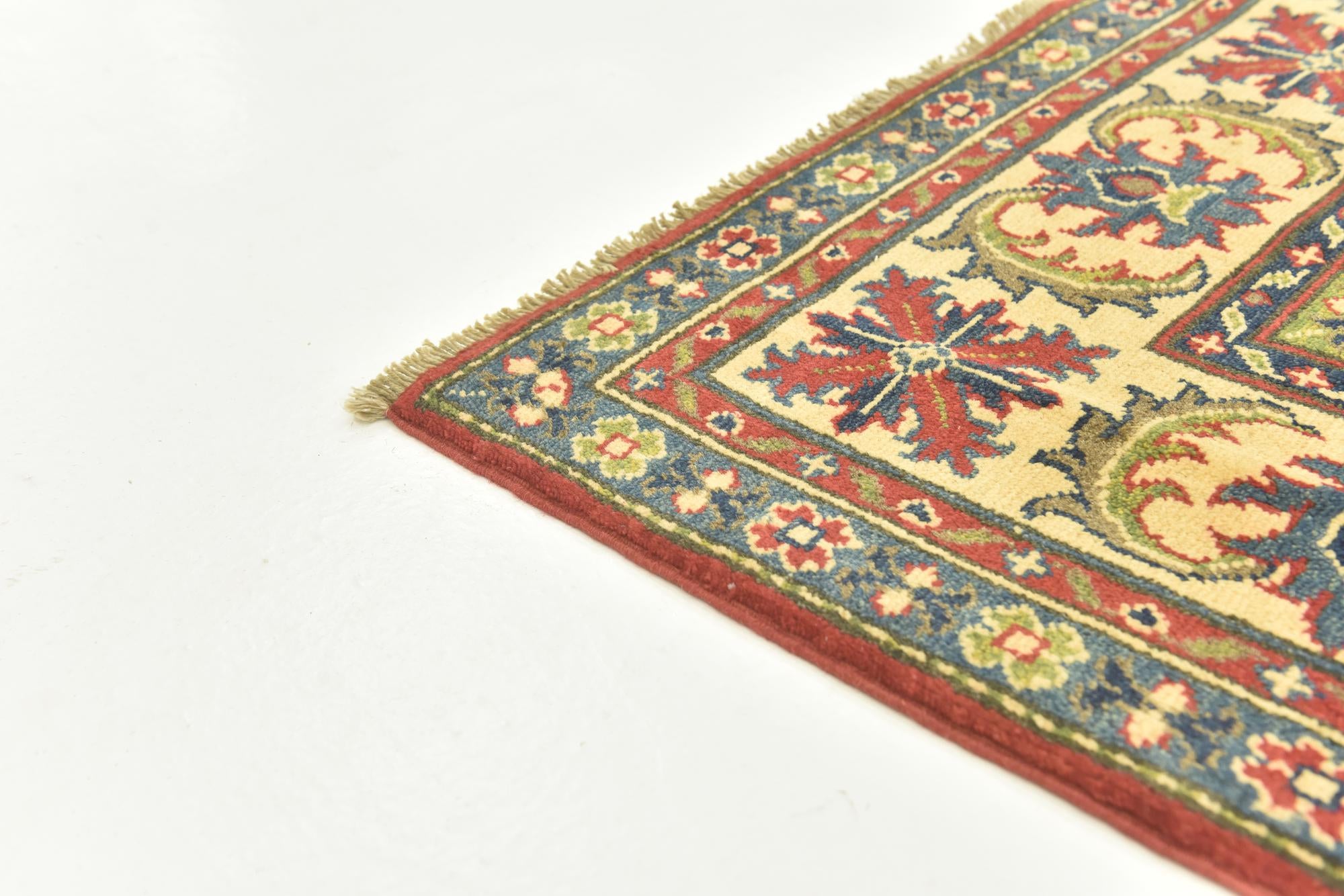 5' 9 x 8' 2 Hand Knotted Kazak Rug