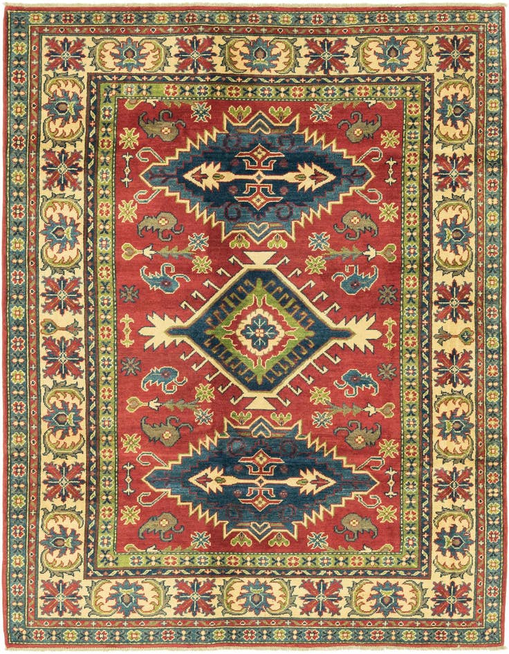 Detail image of 5' 9 x 8' 2 Hand Knotted Kazak Rug
