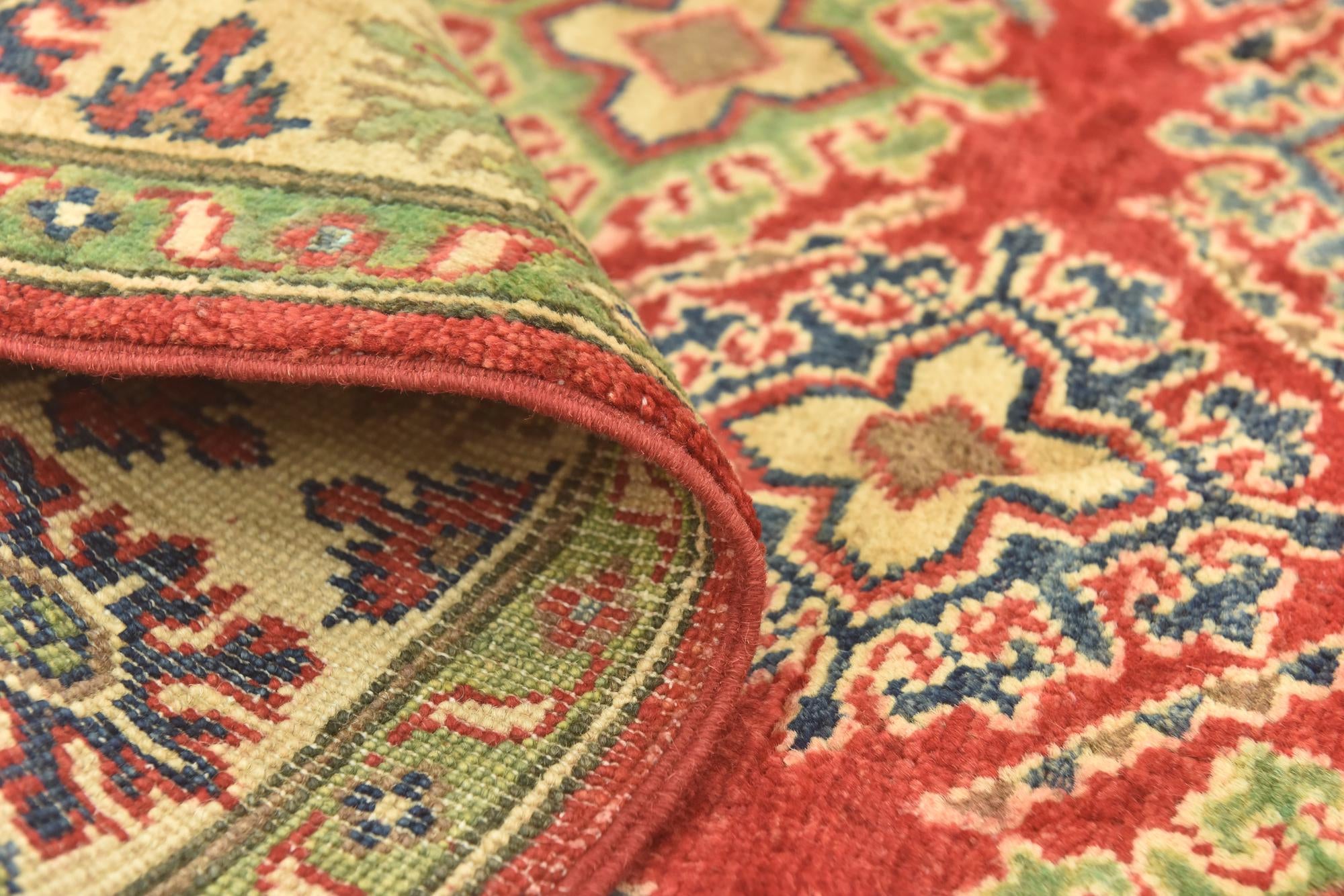 4' x 6' 4 Hand Knotted Kazak Rug