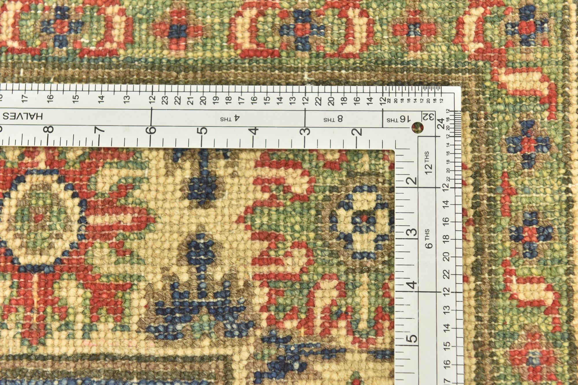 4' x 6' 4 Hand Knotted Kazak Rug
