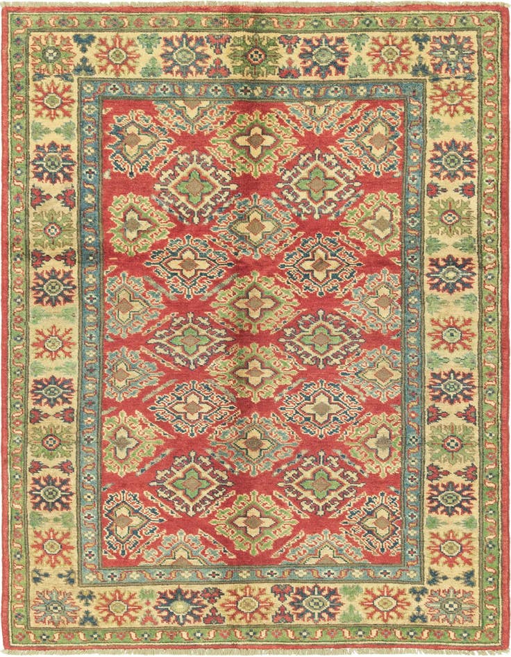 Detail image of 4' x 6' 4 Hand Knotted Kazak Rug