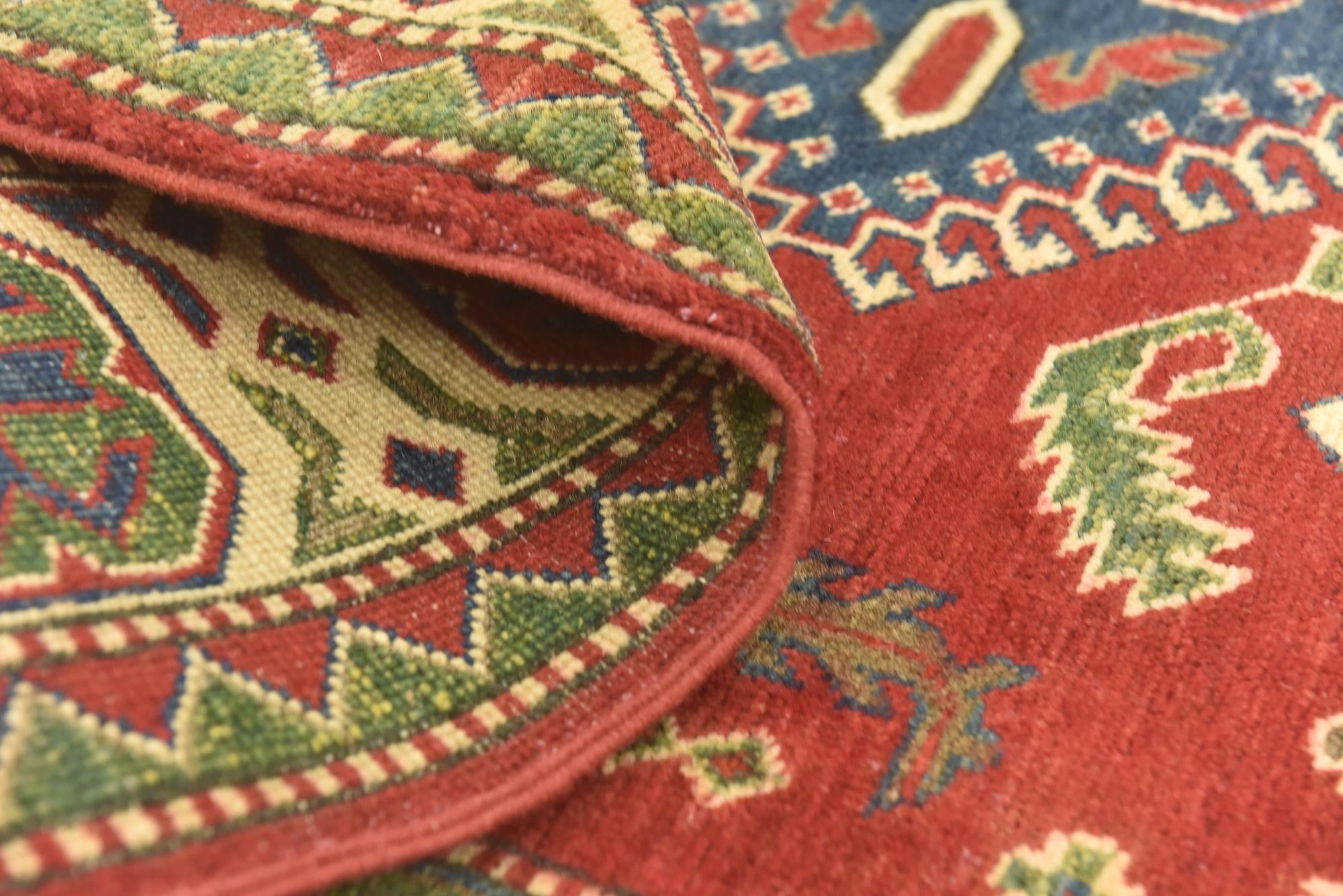 5' 4 x 7' 2 Hand Knotted Kazak Rug