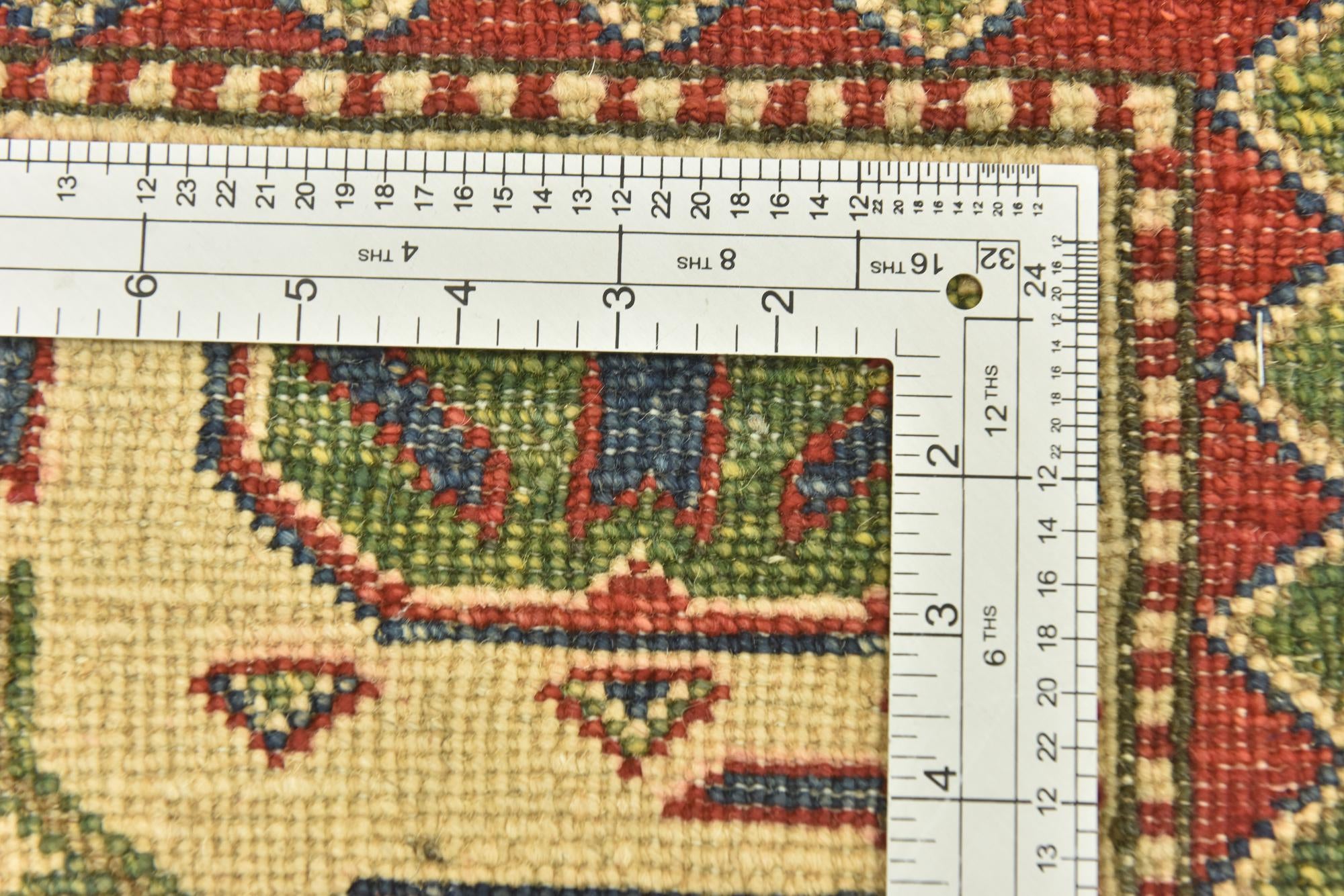 5' 4 x 7' 2 Hand Knotted Kazak Rug