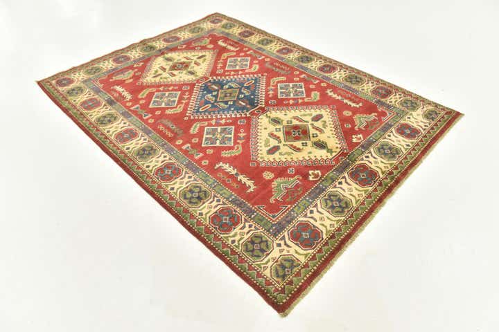 5' 4 x 7' 2 Hand Knotted Kazak Rug