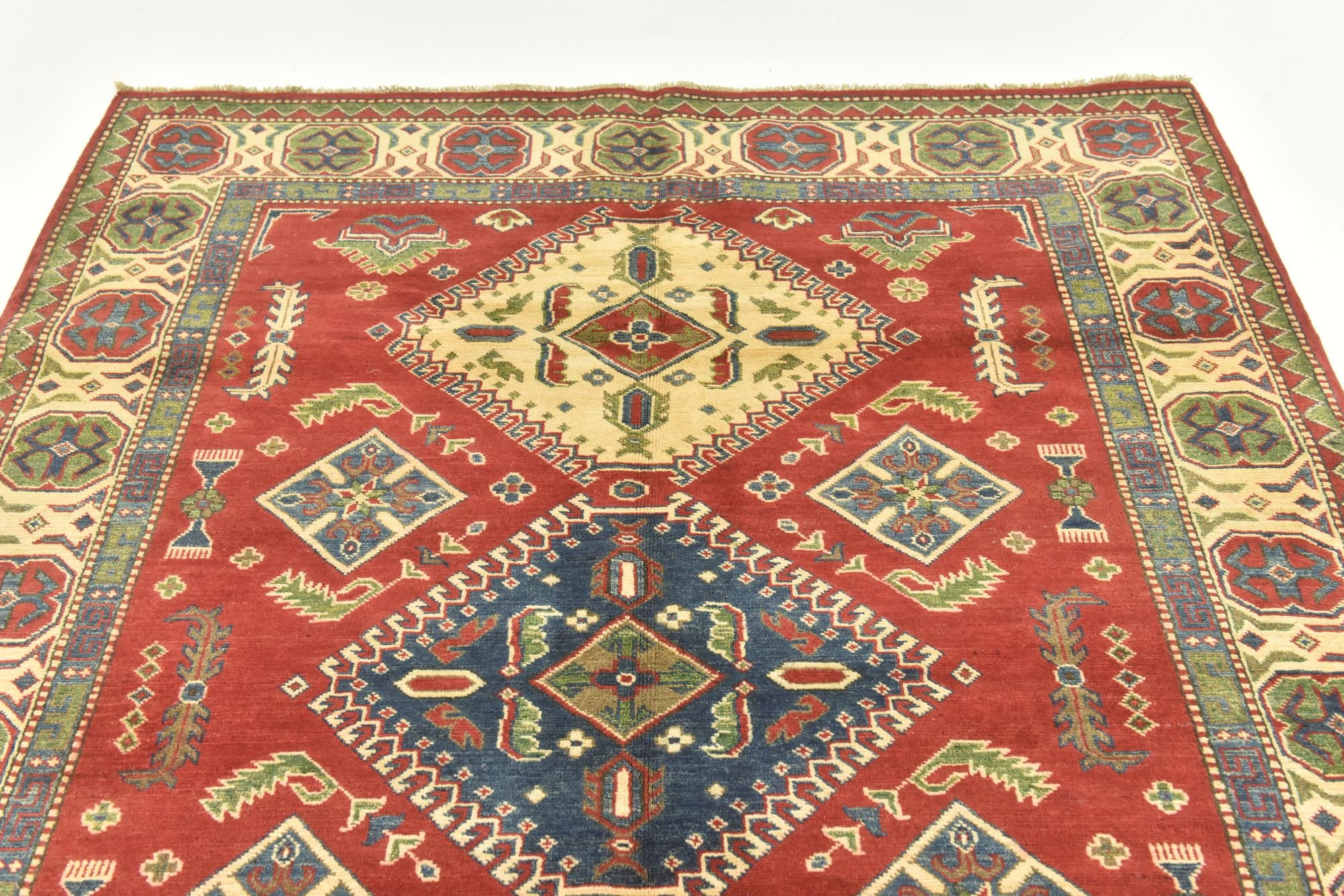 5' 4 x 7' 2 Hand Knotted Kazak Rug
