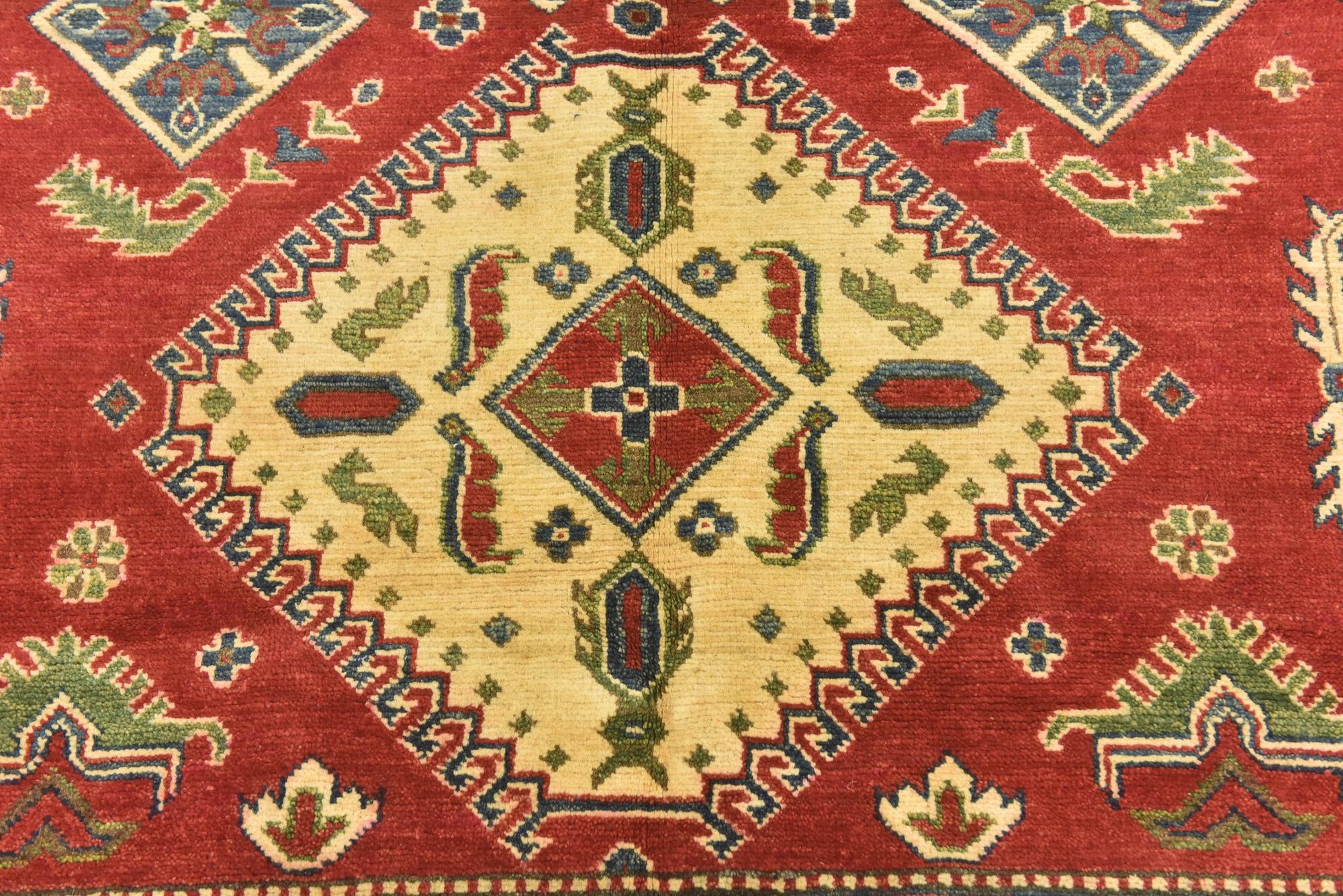5' 4 x 7' 2 Hand Knotted Kazak Rug