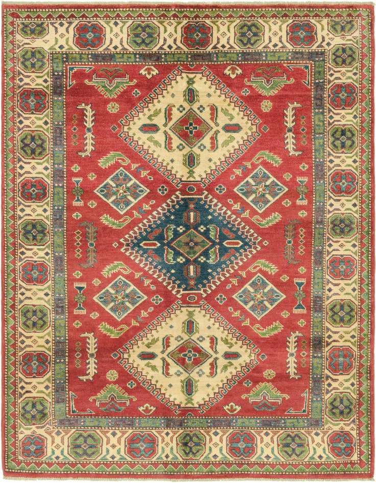 Detail image of 5' 4 x 7' 2 Hand Knotted Kazak Rug