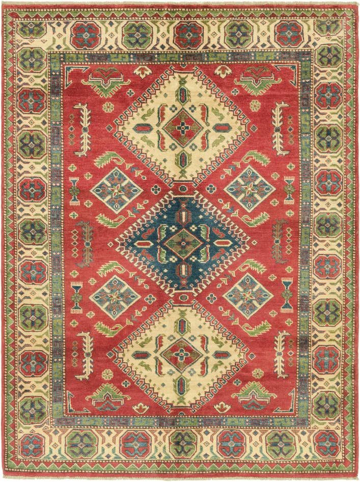 Detail image of 5' 4 x 7' 2 Hand Knotted Kazak Rug