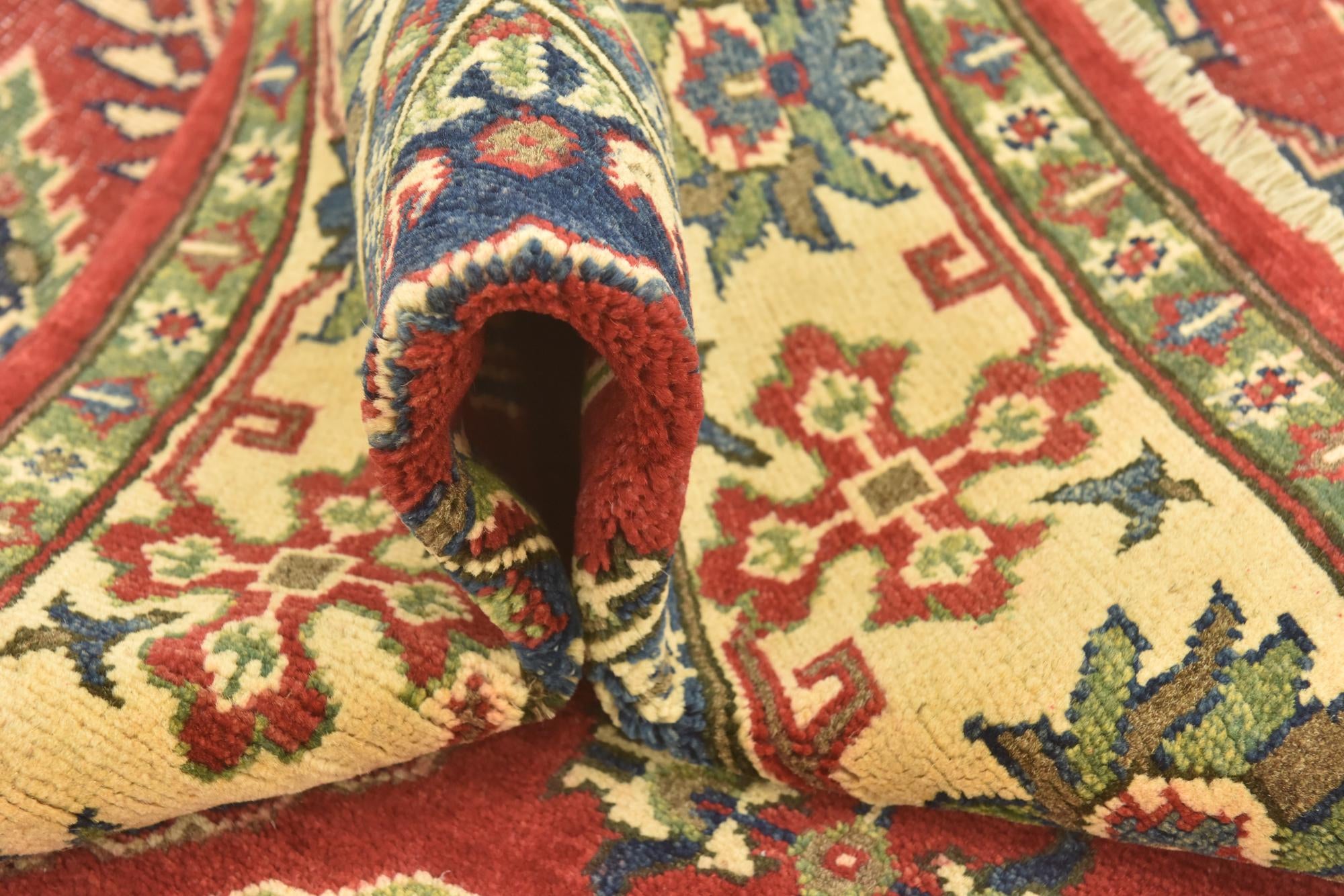 5' x 7' 3 Hand Knotted Kazak Rug