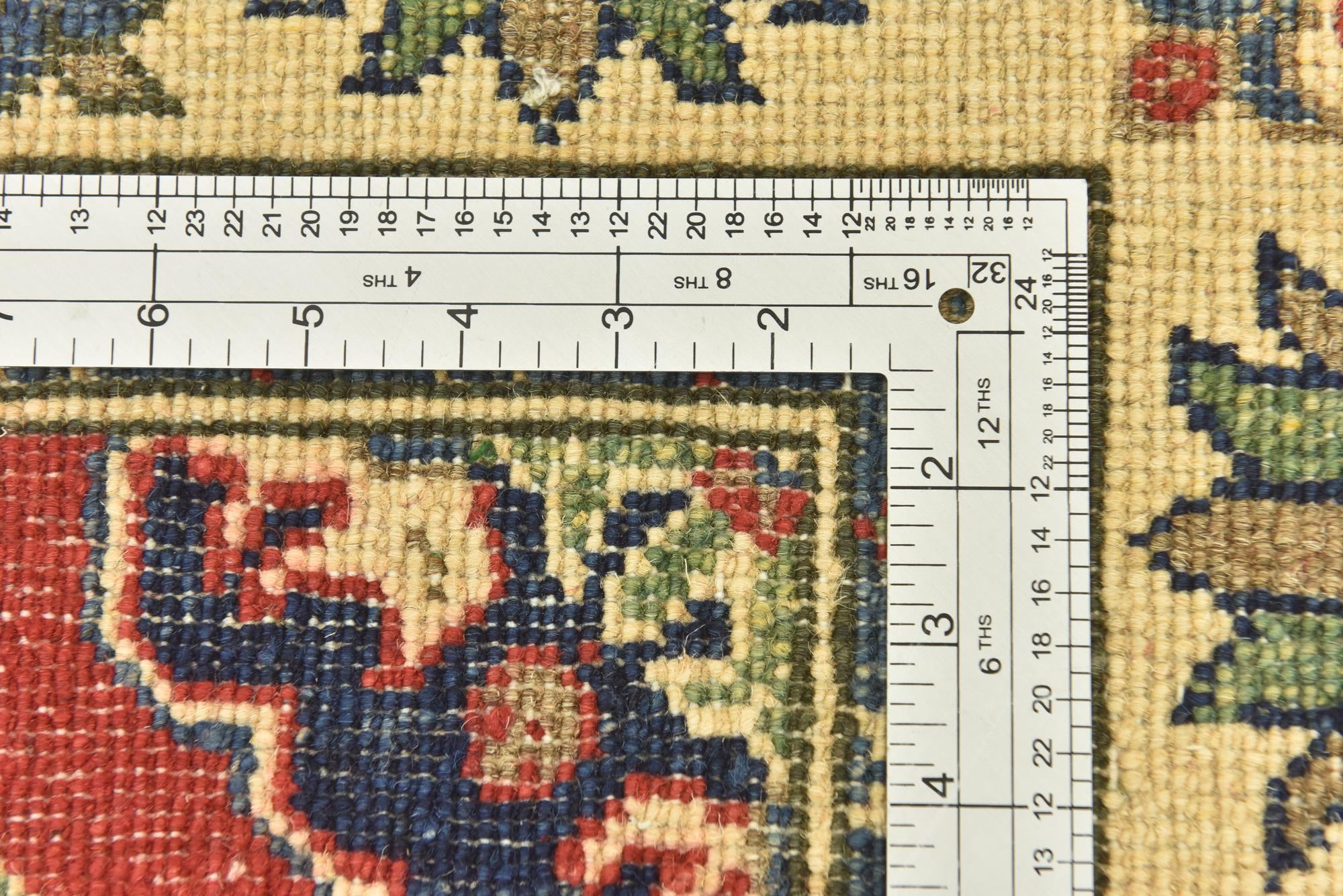 5' x 7' 3 Hand Knotted Kazak Rug