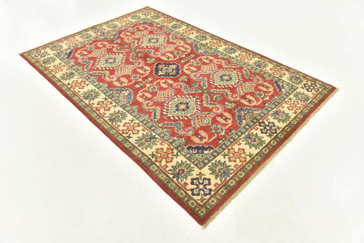 5' x 7' 3 Hand Knotted Kazak Rug
