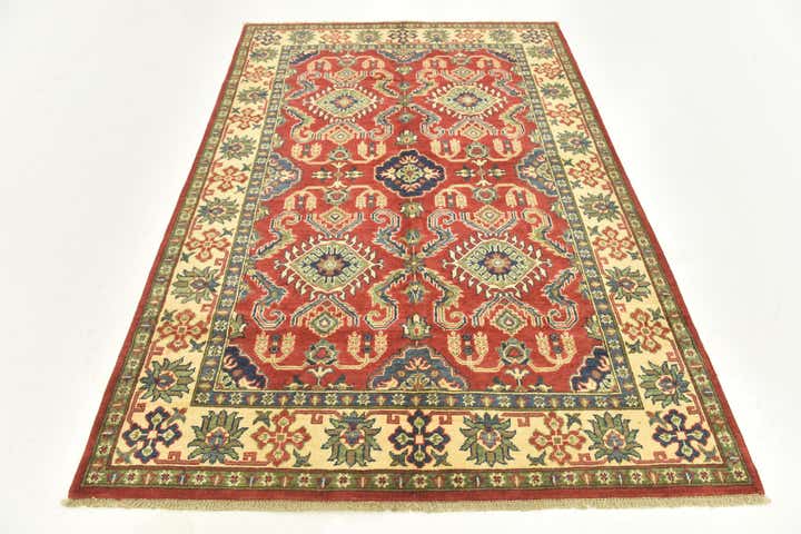 5' x 7' 3 Hand Knotted Kazak Rug