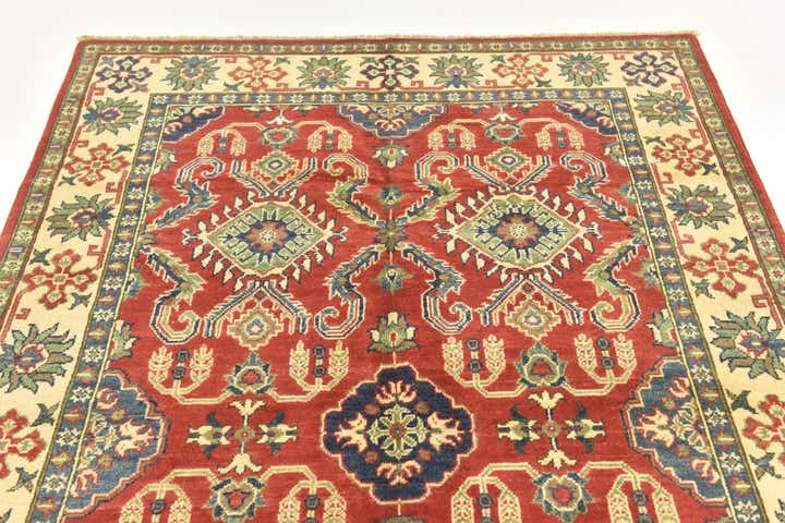 5' x 7' 3 Hand Knotted Kazak Rug