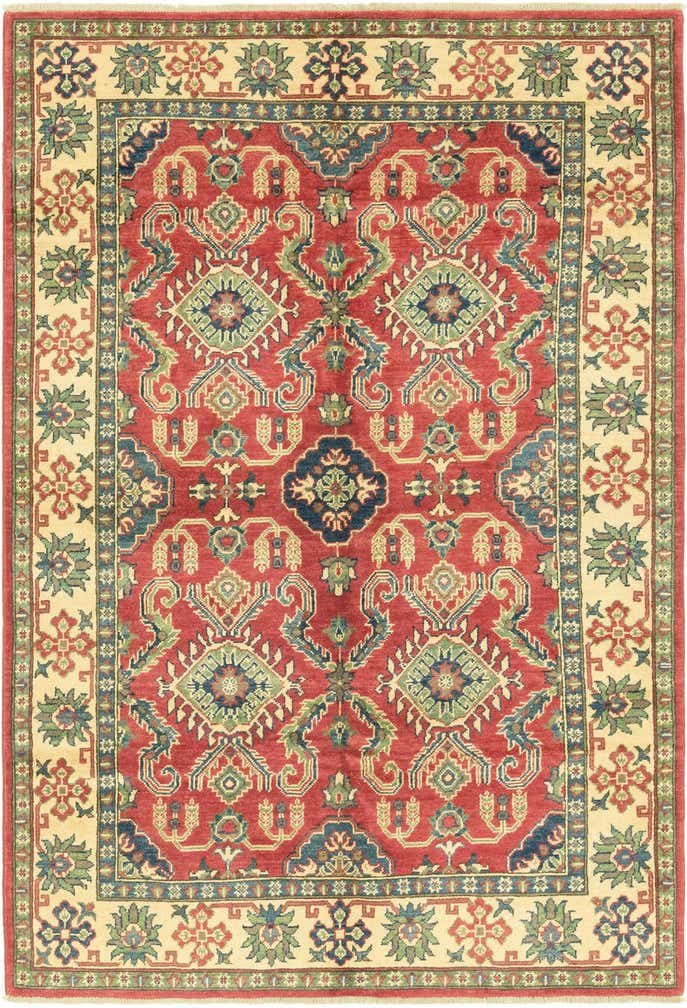 5' x 7' 3 Hand Knotted Kazak Rug