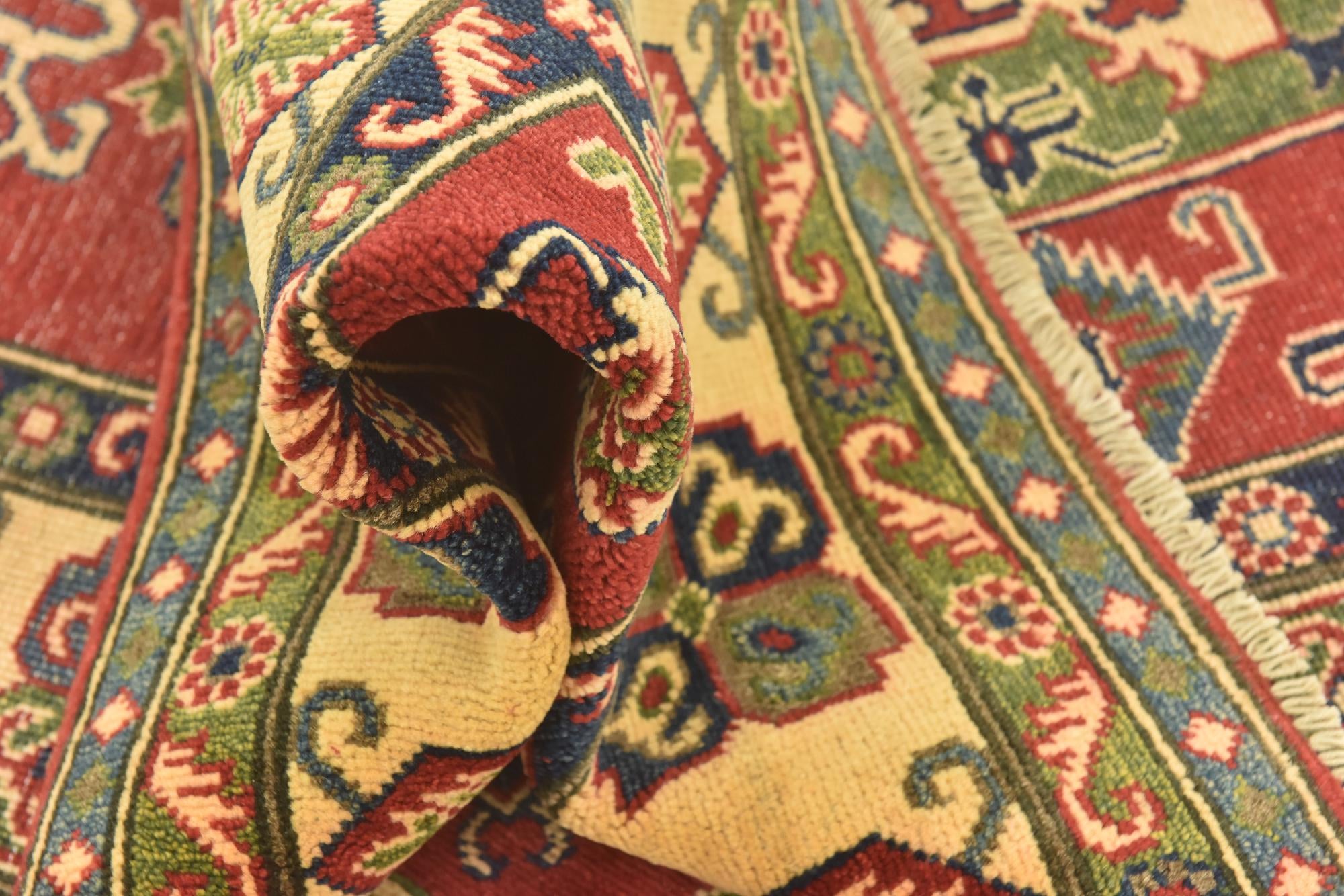 5' x 6' 7 Hand Knotted Kazak Rug