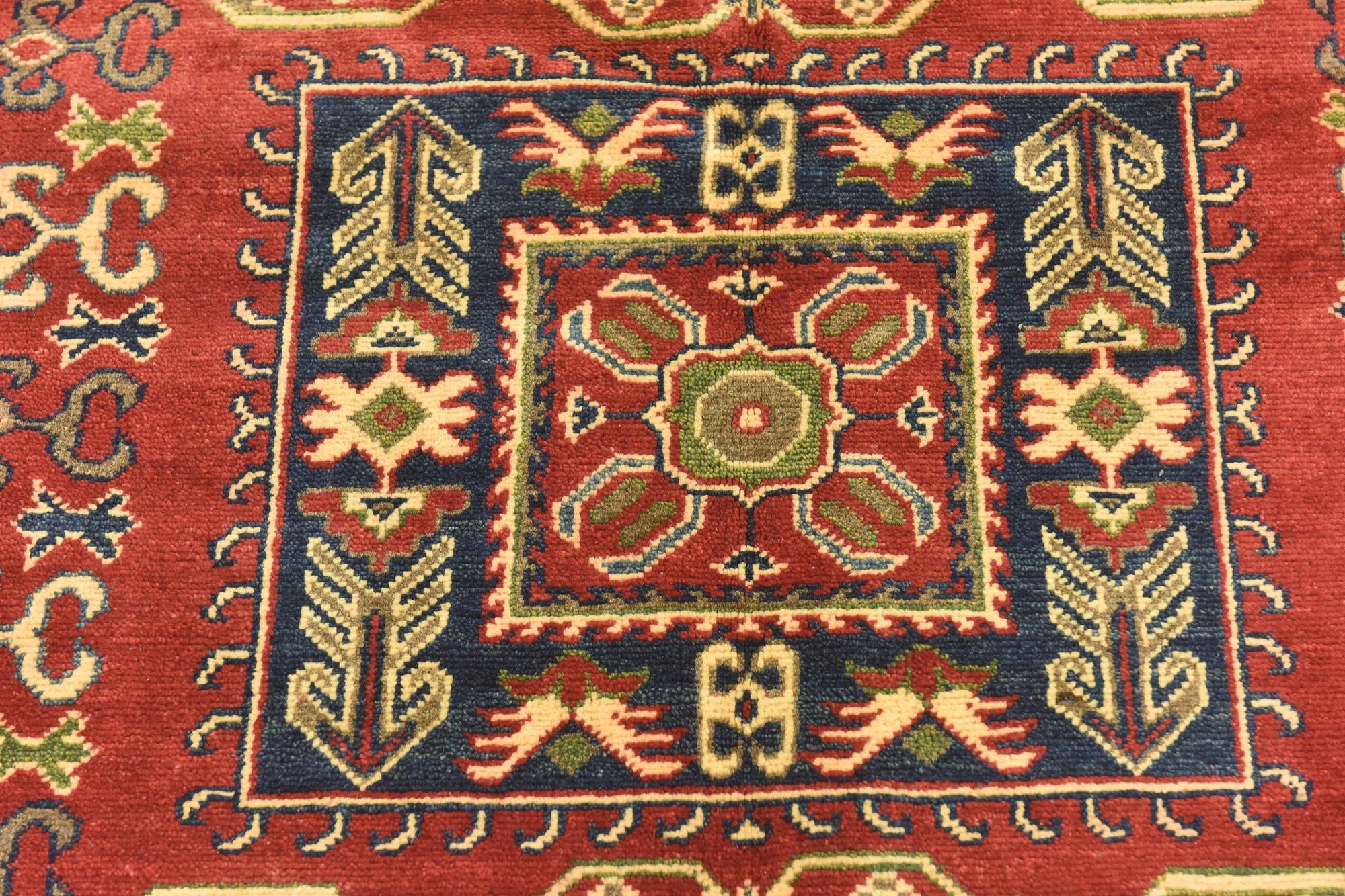 5' x 6' 7 Hand Knotted Kazak Rug