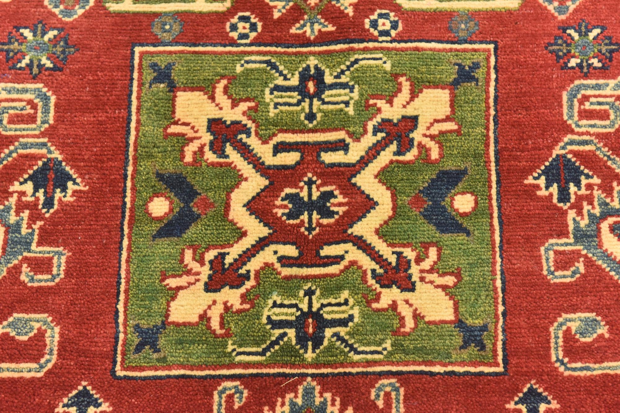 5' x 6' 7 Hand Knotted Kazak Rug