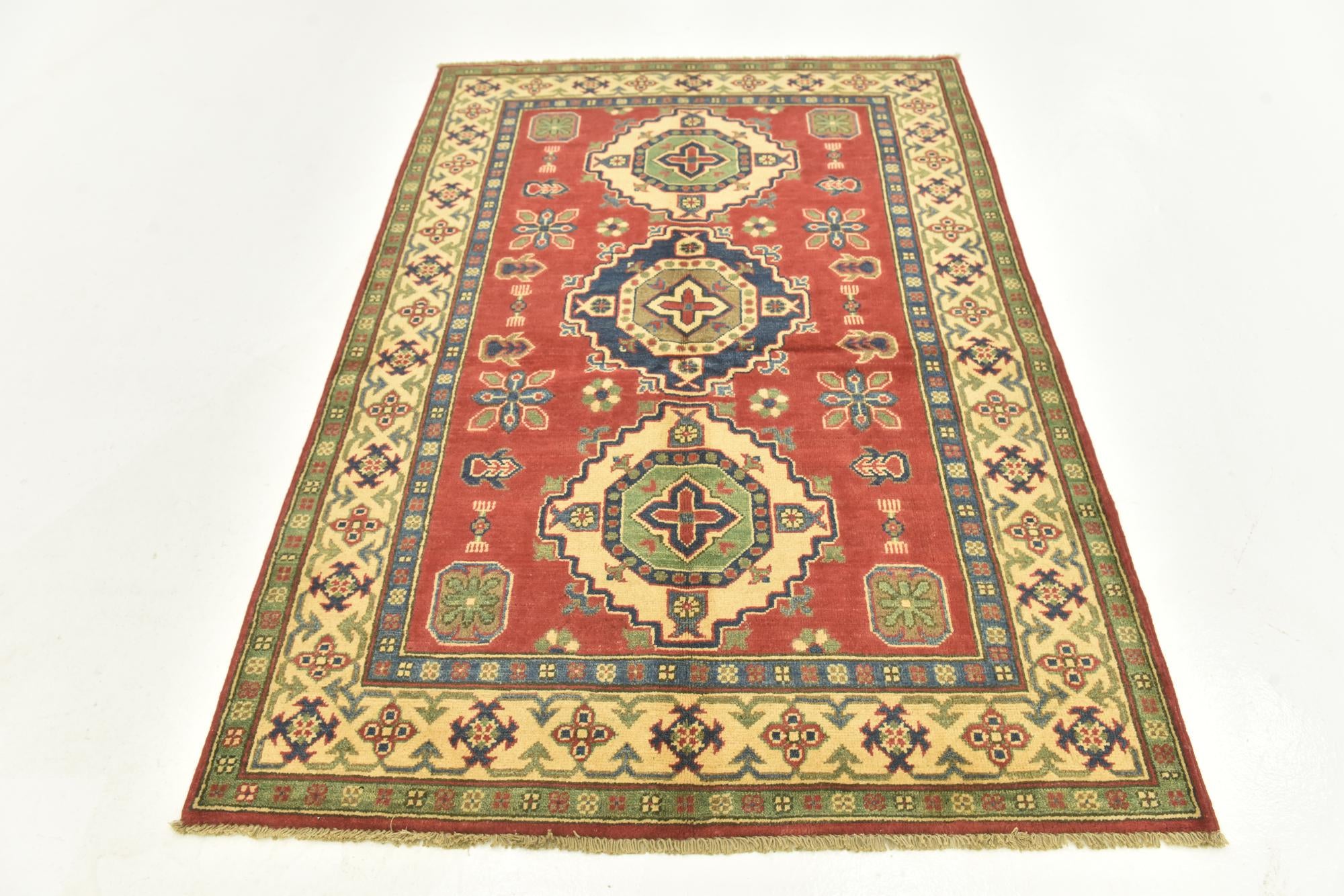 4' 1 x 6' Hand Knotted Kazak Rug
