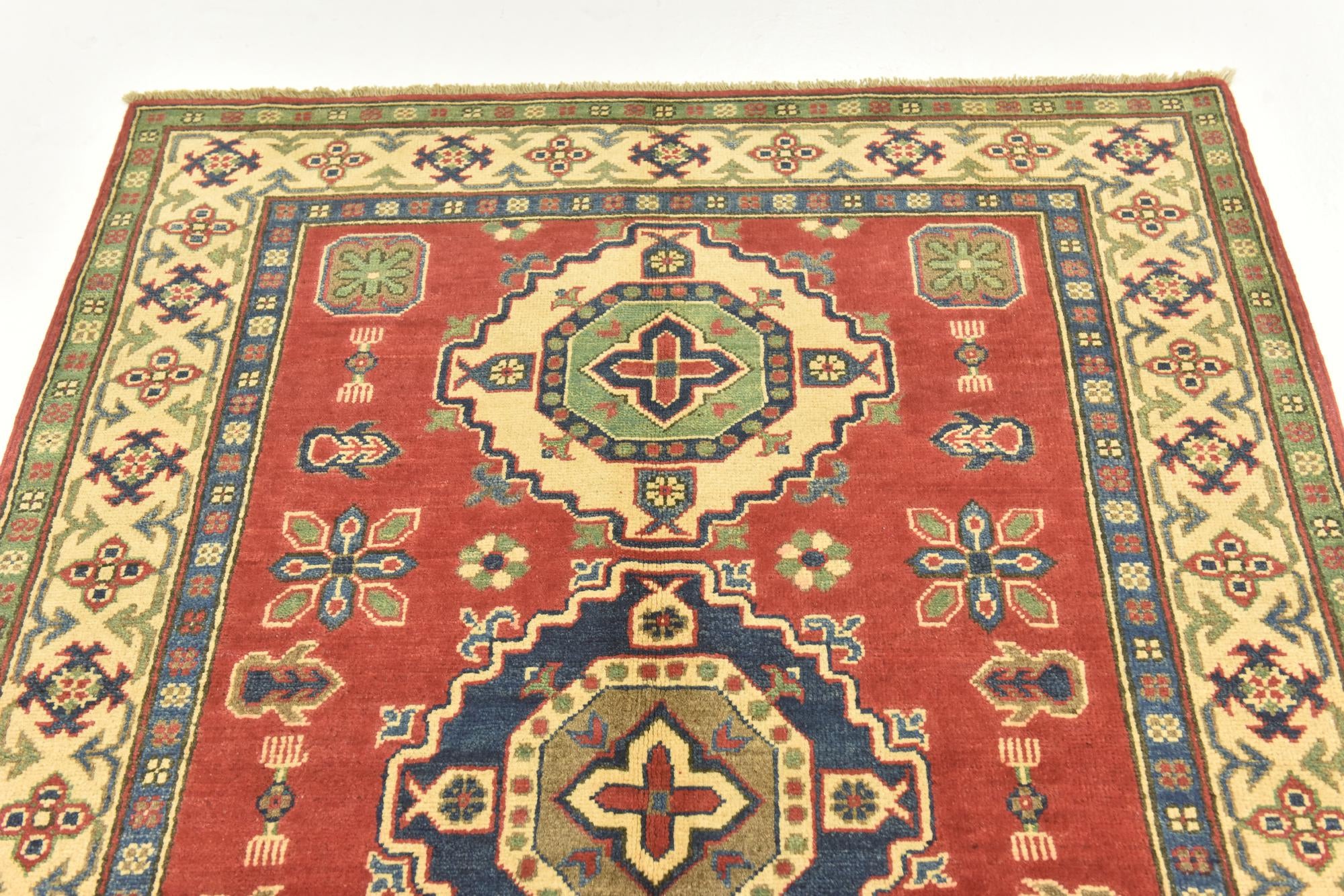 4' 1 x 6' Hand Knotted Kazak Rug