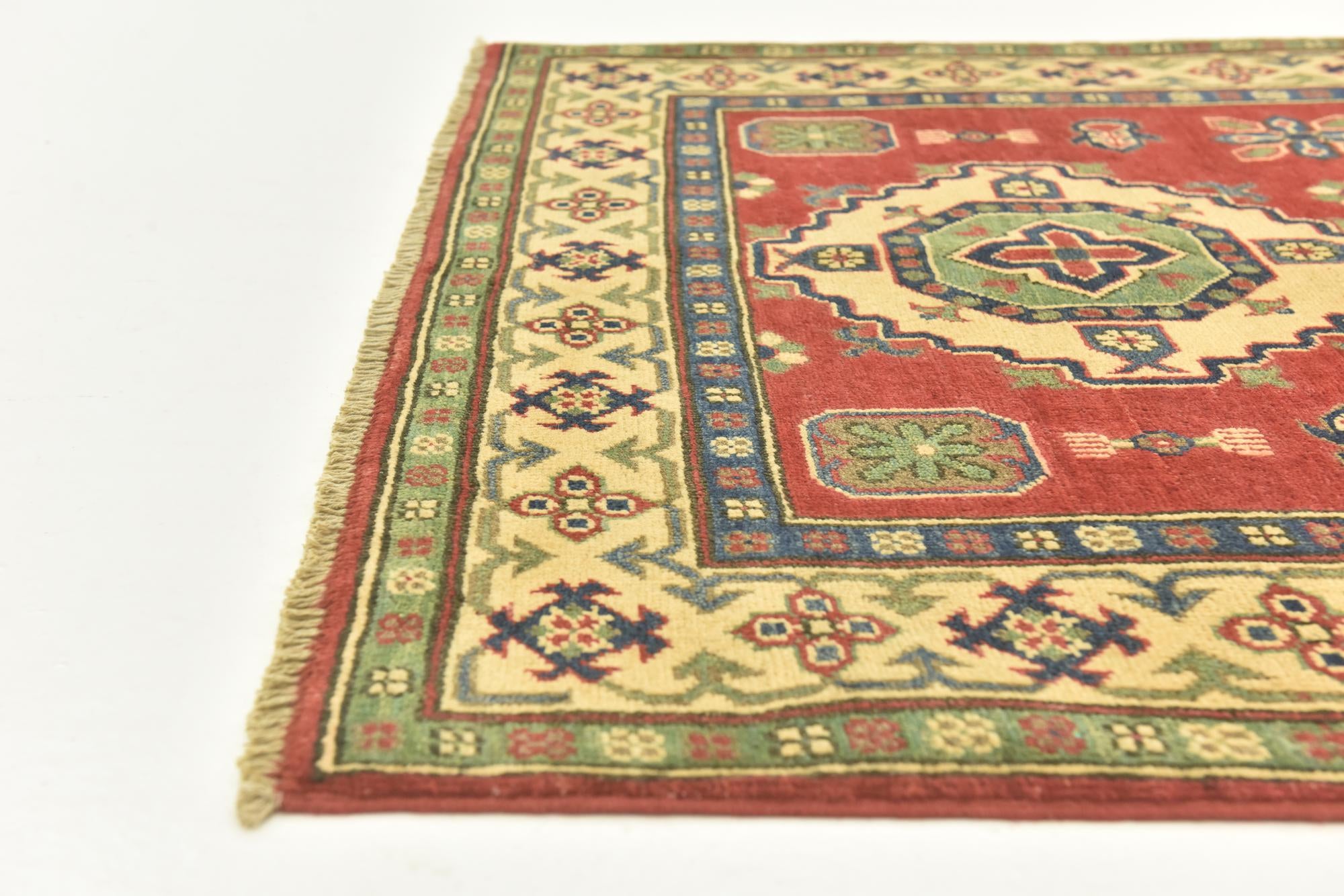 4' 1 x 6' Hand Knotted Kazak Rug