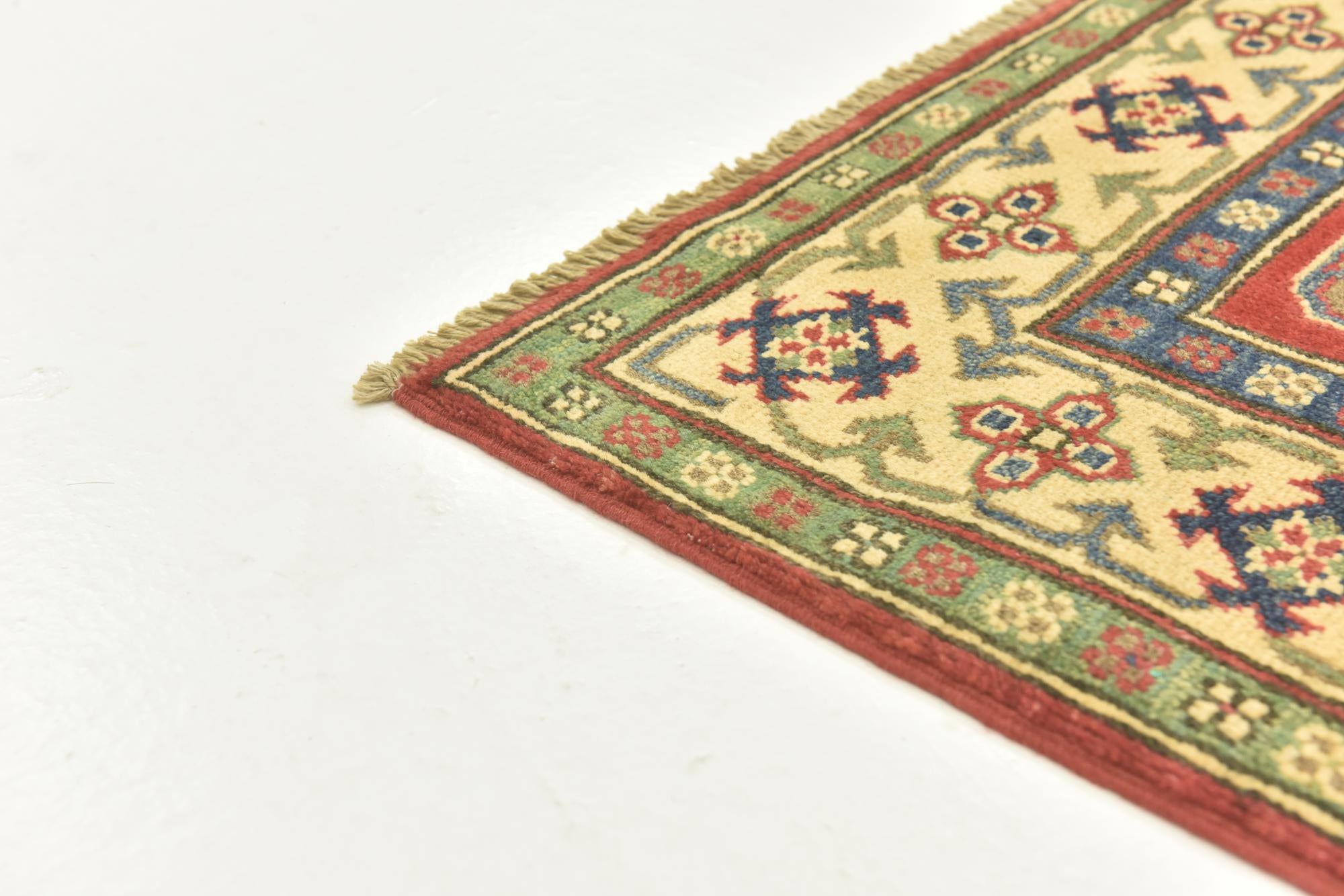 4' 1 x 6' Hand Knotted Kazak Rug