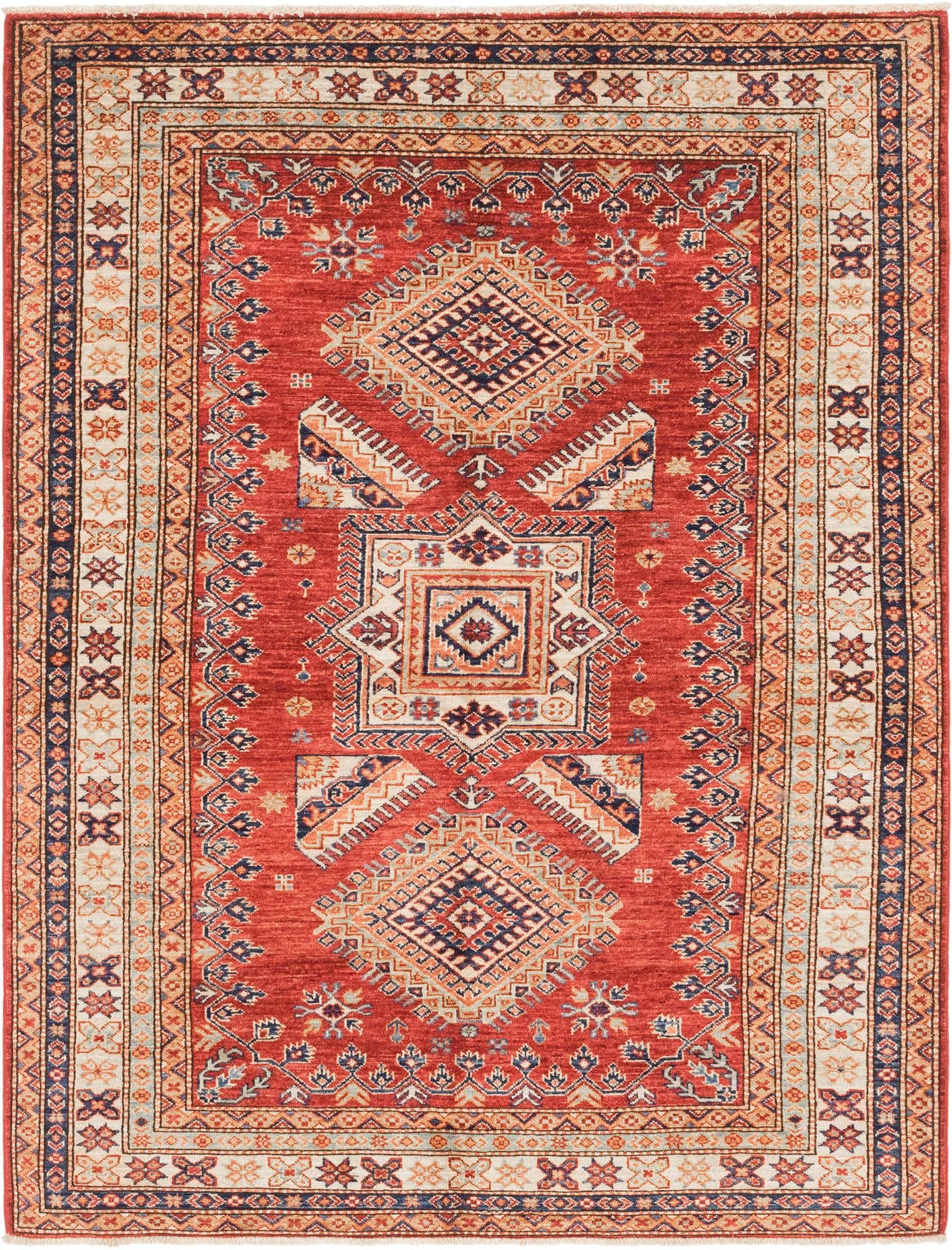 4' 11 x 6' 6 Hand Knotted Kazak Oriental Rug