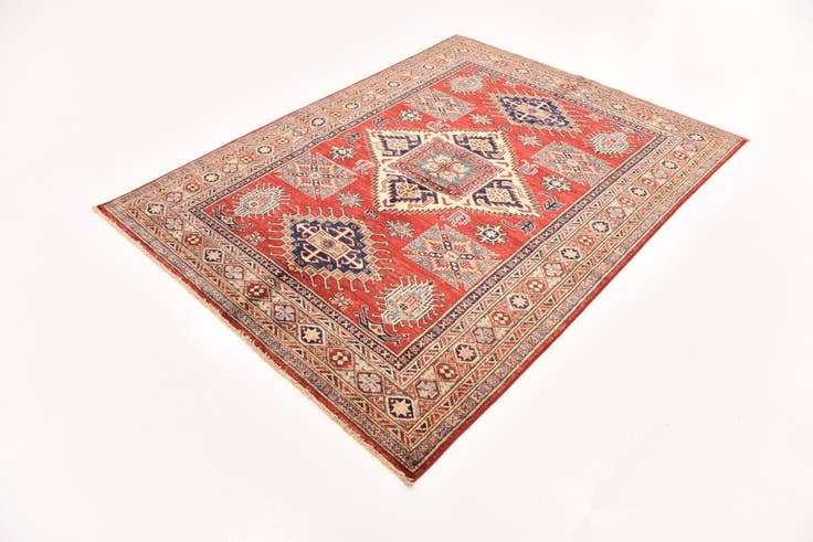 Detail image of 4' 11 x 6' 7 Hand Knotted Kazak Oriental Rug