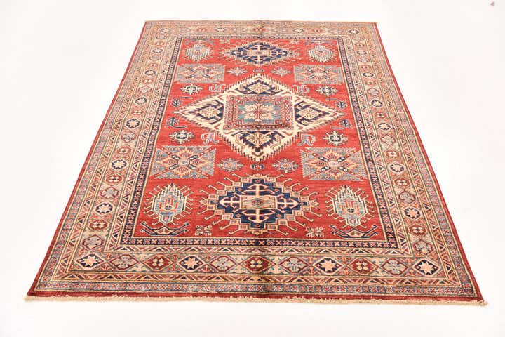 4' 11 x 6' 7 Hand Knotted Kazak Oriental Rug