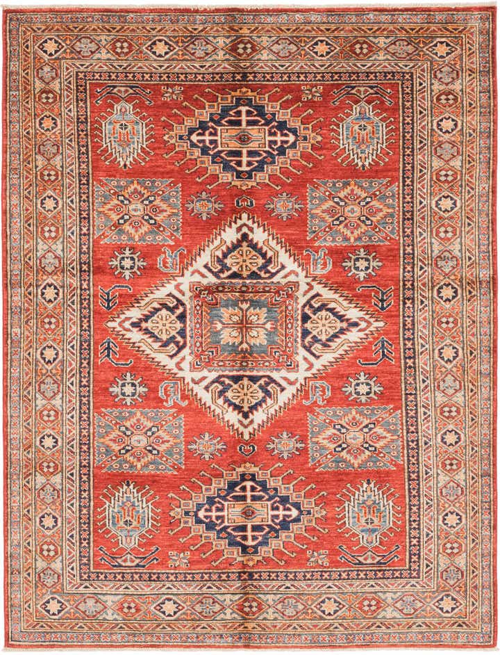 4' 11 x 6' 7 Hand Knotted Kazak Oriental Rug