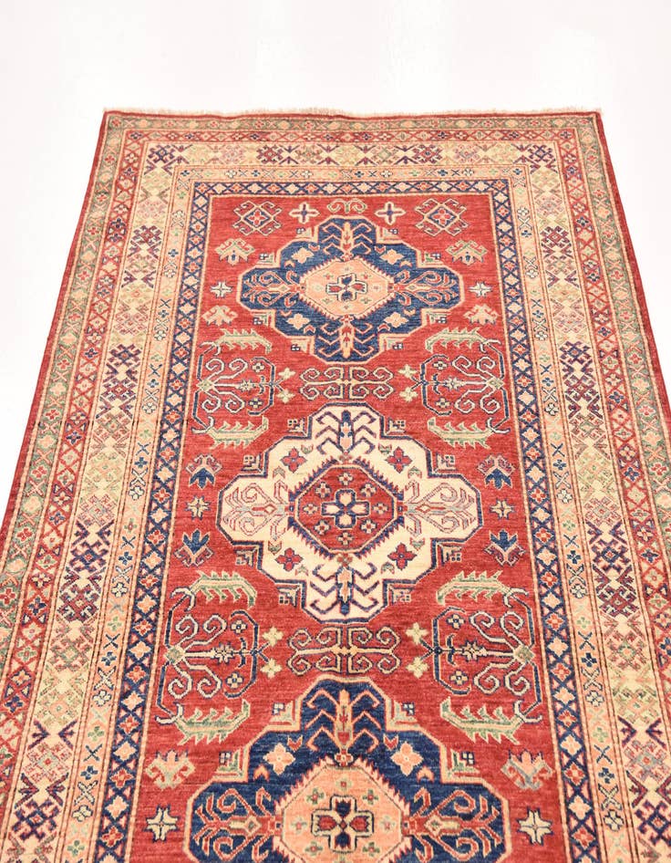 Detail image of 4' 11 x 6' 7 Hand Knotted Kazak Oriental Rug