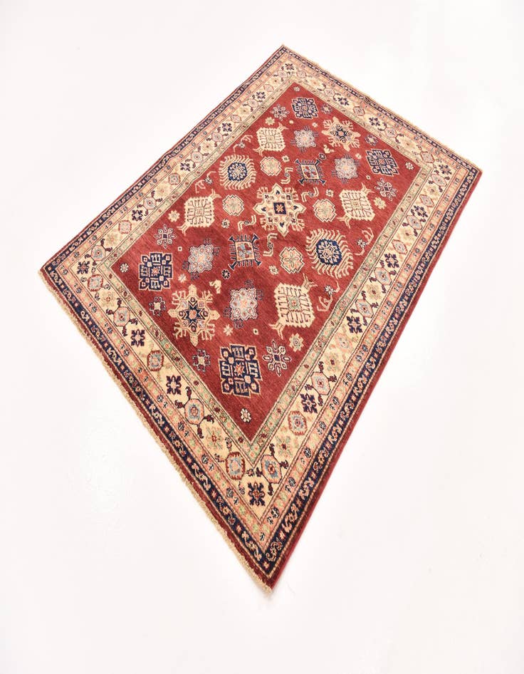 Detail image of 4' 10 x 6' 4 Hand Knotted Kazak Oriental Rug