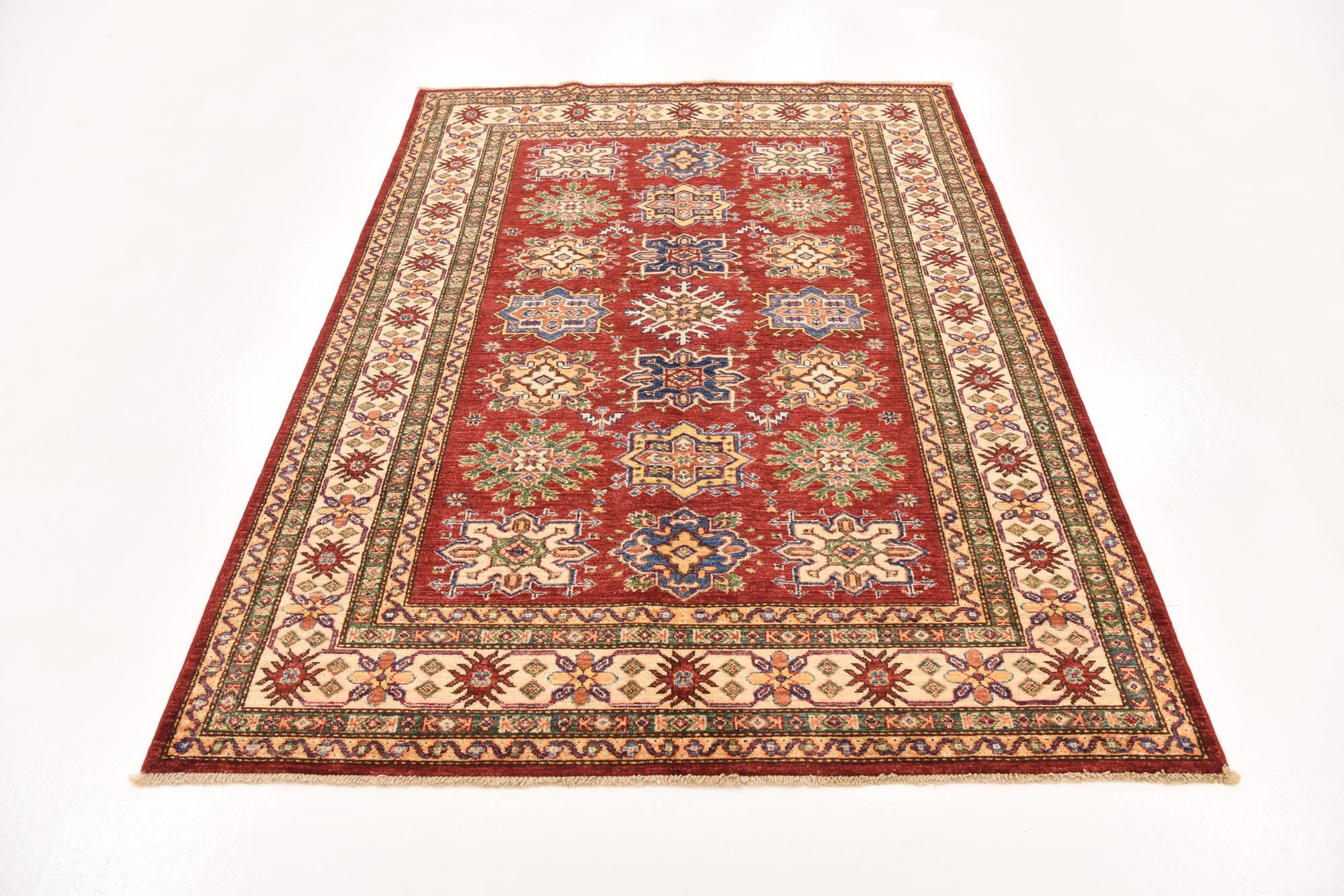 4' 11 x 6' 11 Hand Knotted Kazak Oriental Rug