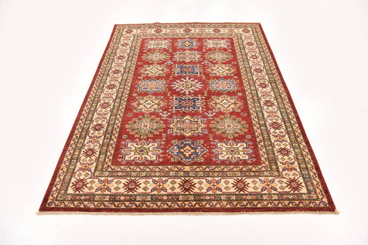 Detail image of 4' 11 x 6' 11 Hand Knotted Kazak Oriental Rug