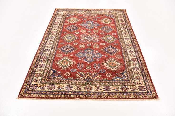 Detail image of 4' 10 x 6' 8 Hand Knotted Kazak Oriental Rug