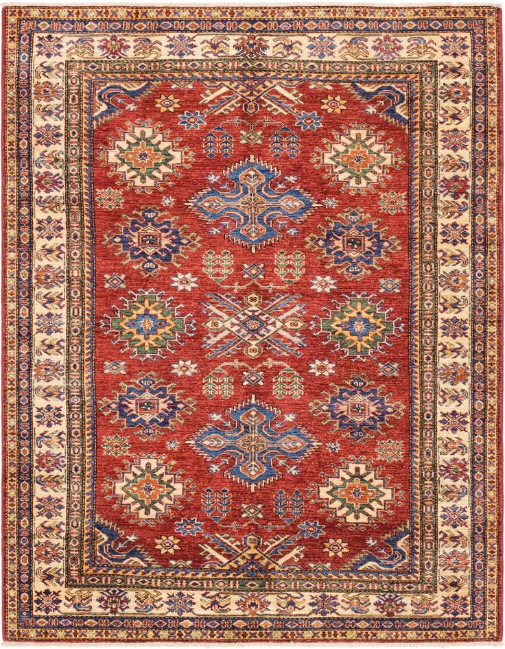 Detail image of 4' 10 x 6' 8 Hand Knotted Kazak Oriental Rug