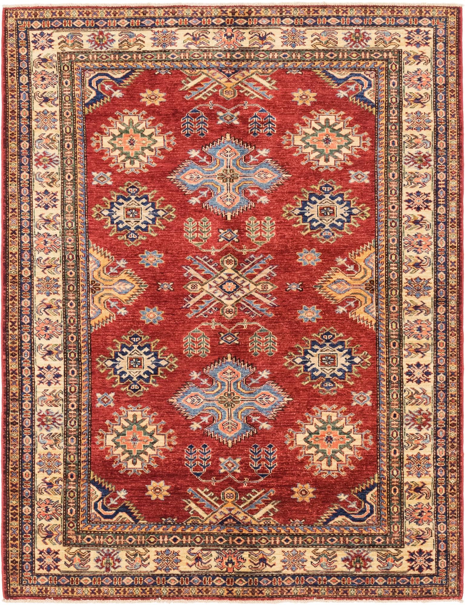 5' x 6' 6 Hand Knotted Kazak Oriental Rug