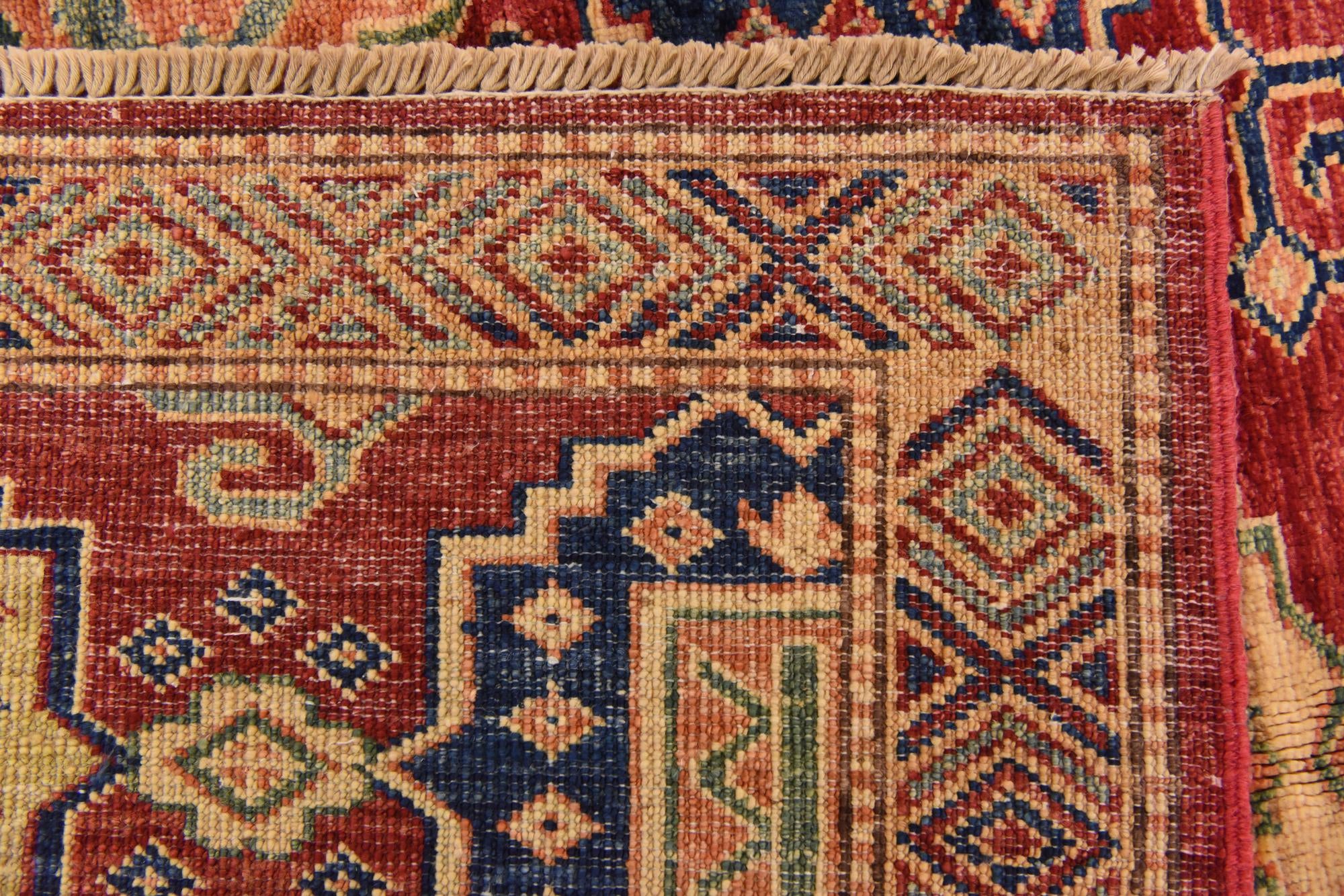4' 10 x 6' 8 Hand Knotted Kazak Oriental Rug