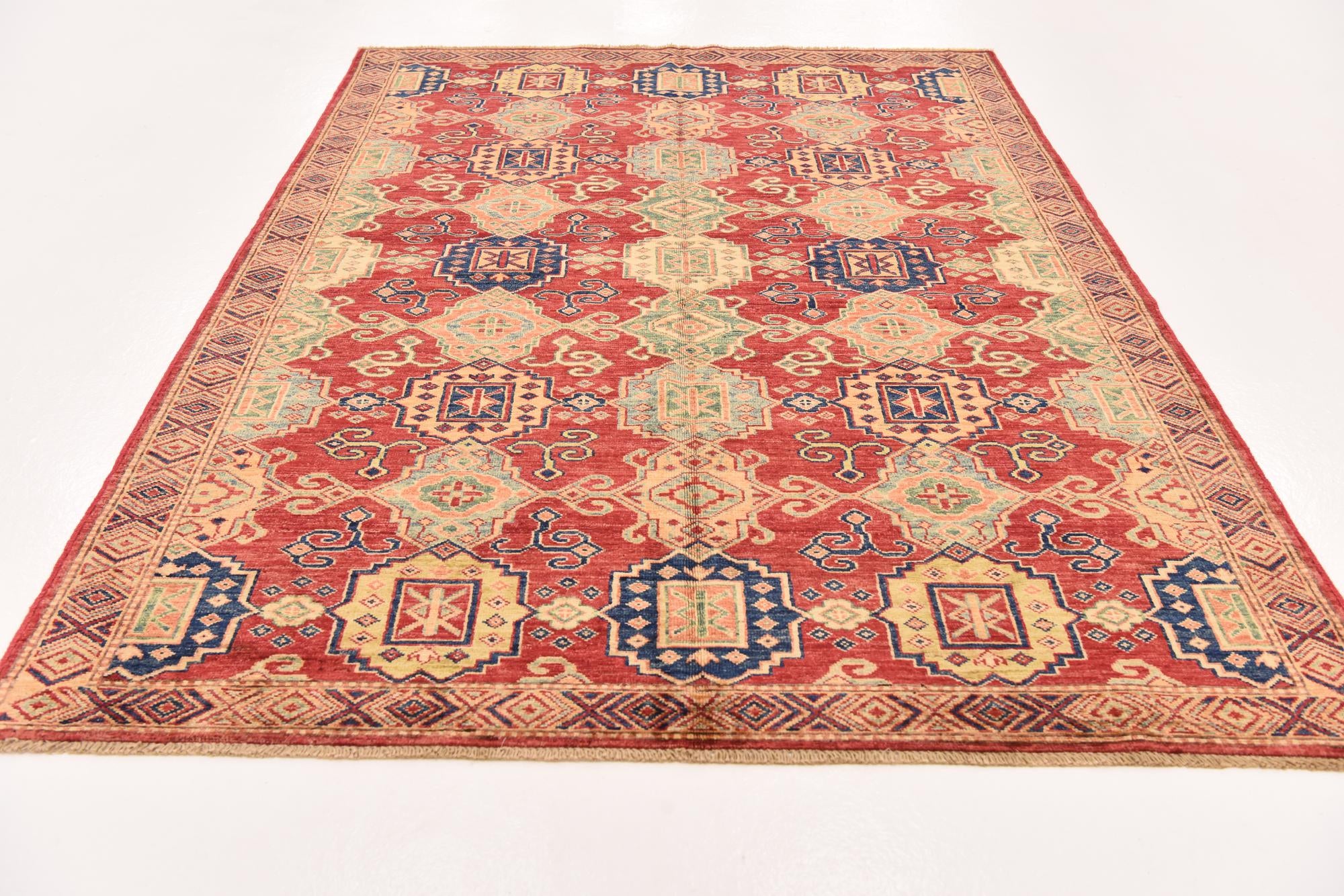 4' 10 x 6' 8 Hand Knotted Kazak Oriental Rug