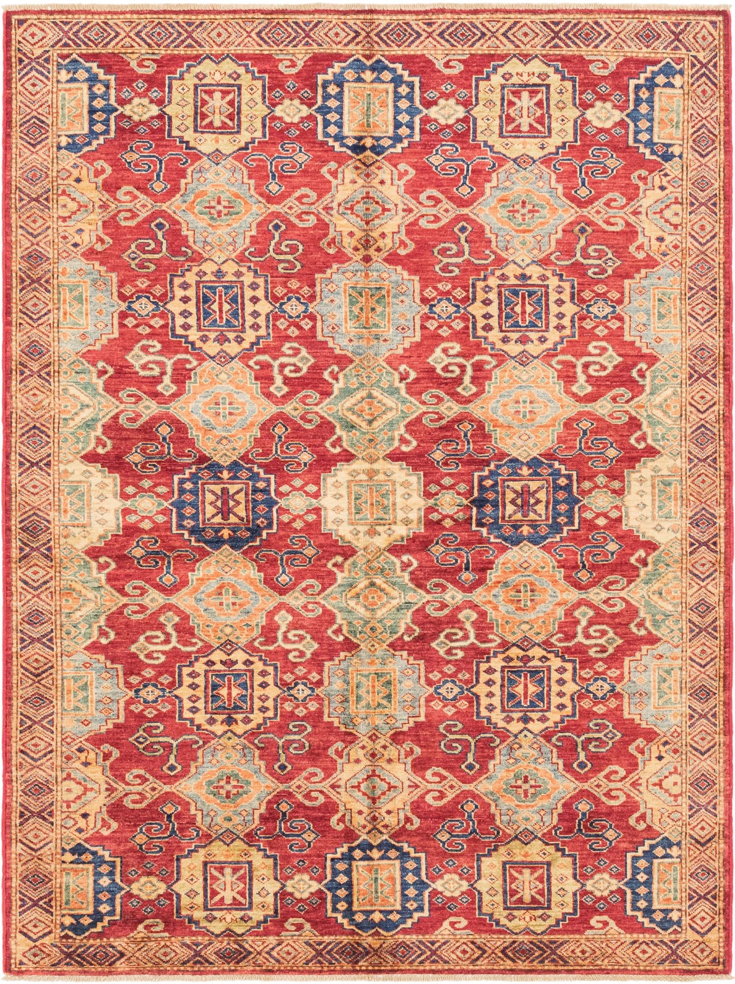 4' 10 x 6' 8 Hand Knotted Kazak Oriental Rug