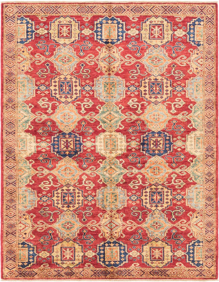 Detail image of 4' 10 x 6' 8 Hand Knotted Kazak Oriental Rug