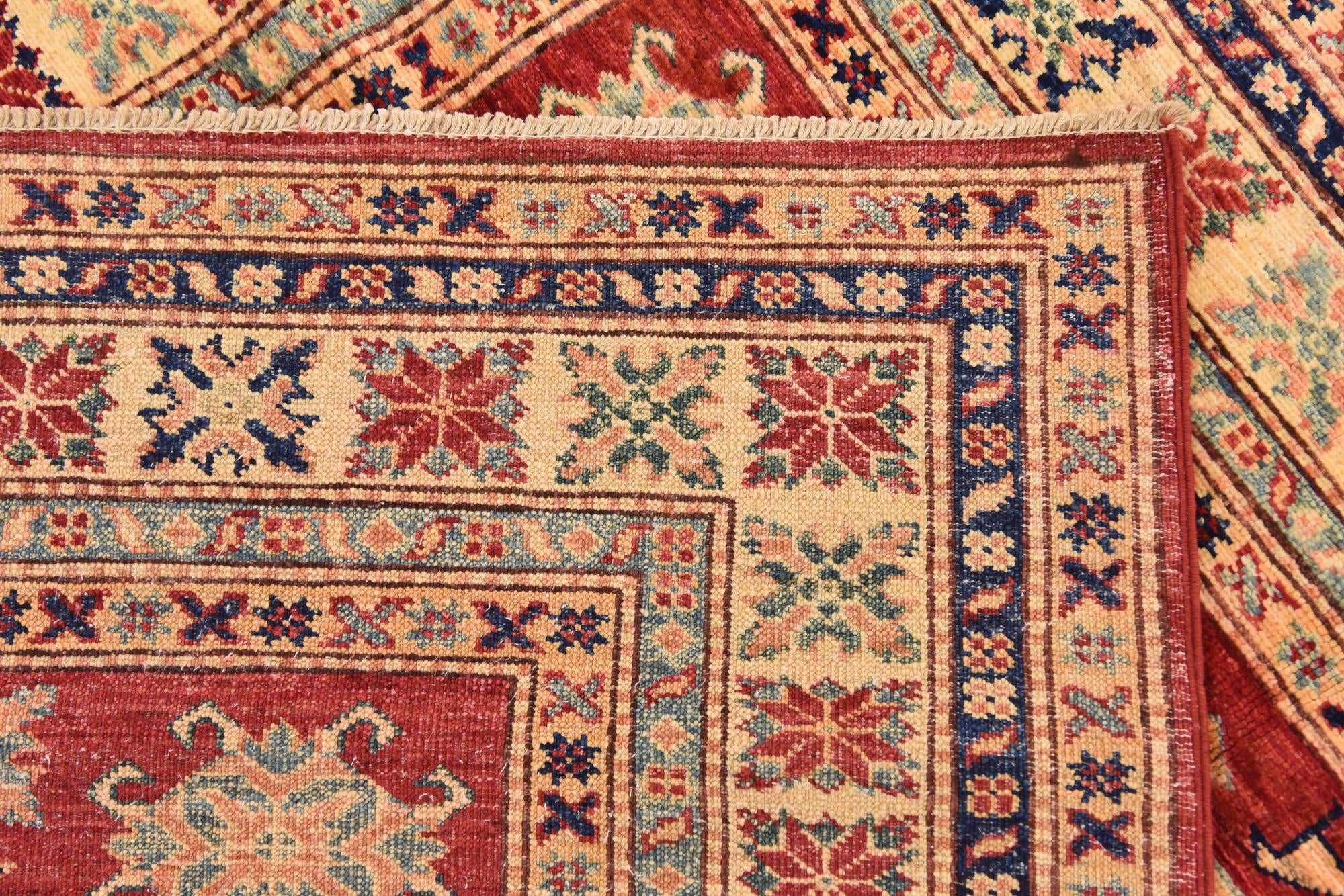 4' 11 x 6' 8 Hand Knotted Kazak Oriental Rug