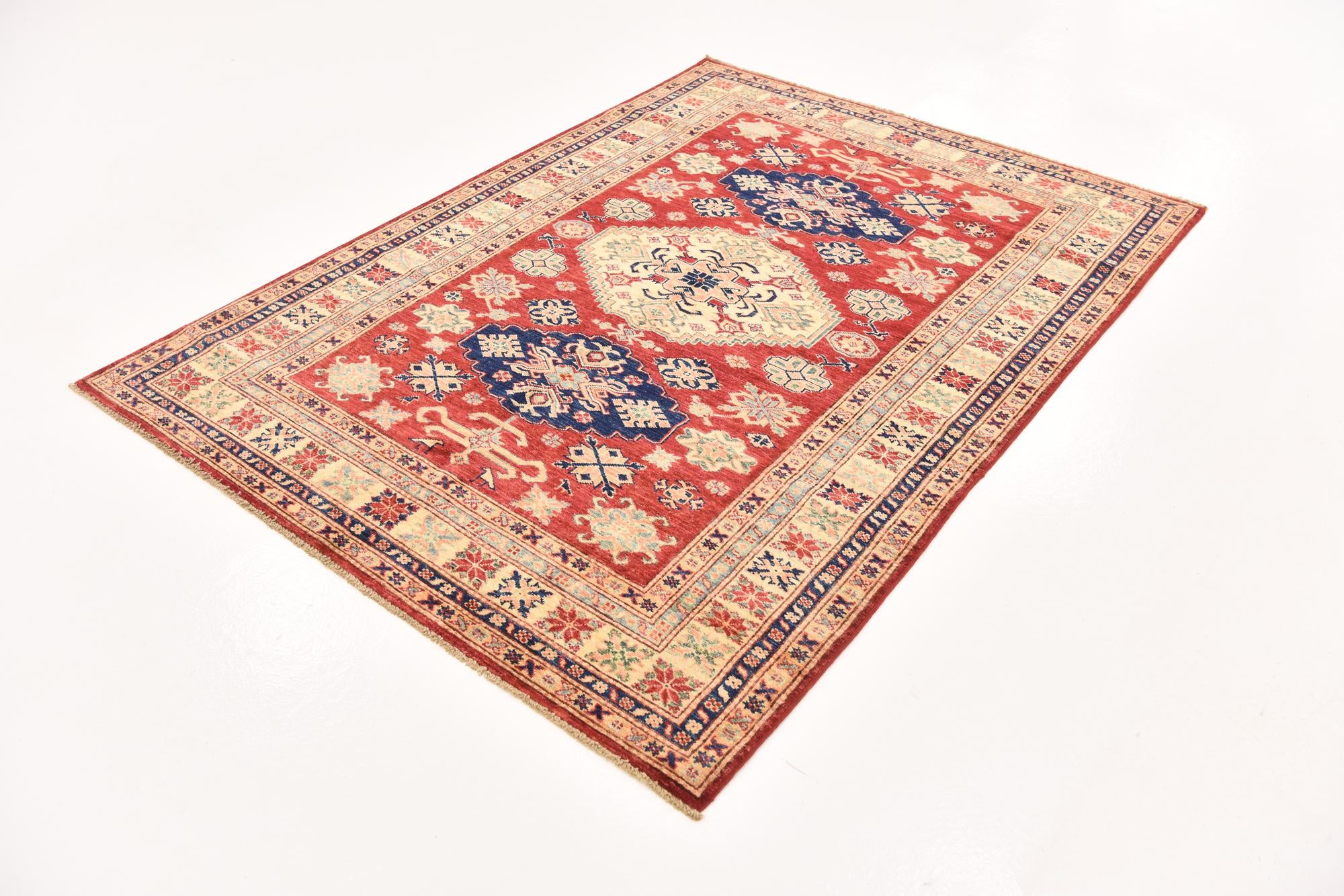 4' 11 x 6' 8 Hand Knotted Kazak Oriental Rug